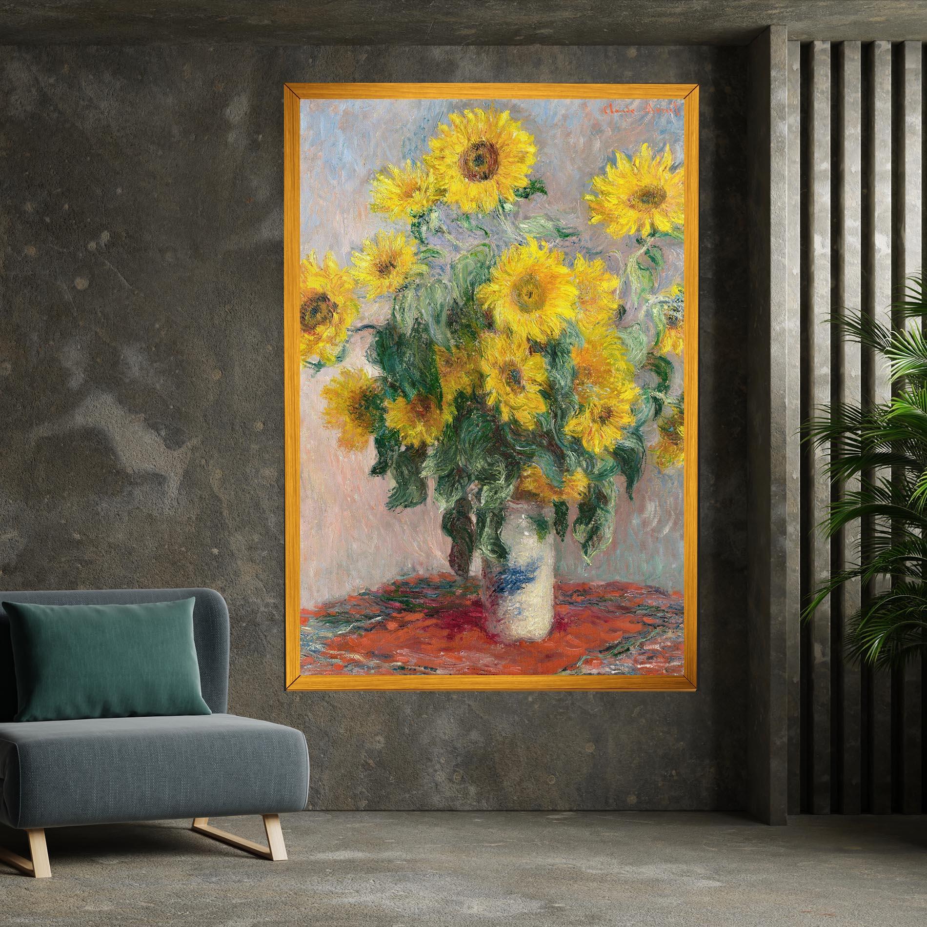 Картина на платно Bouquet Of Sunflowers 1881 mockup 7