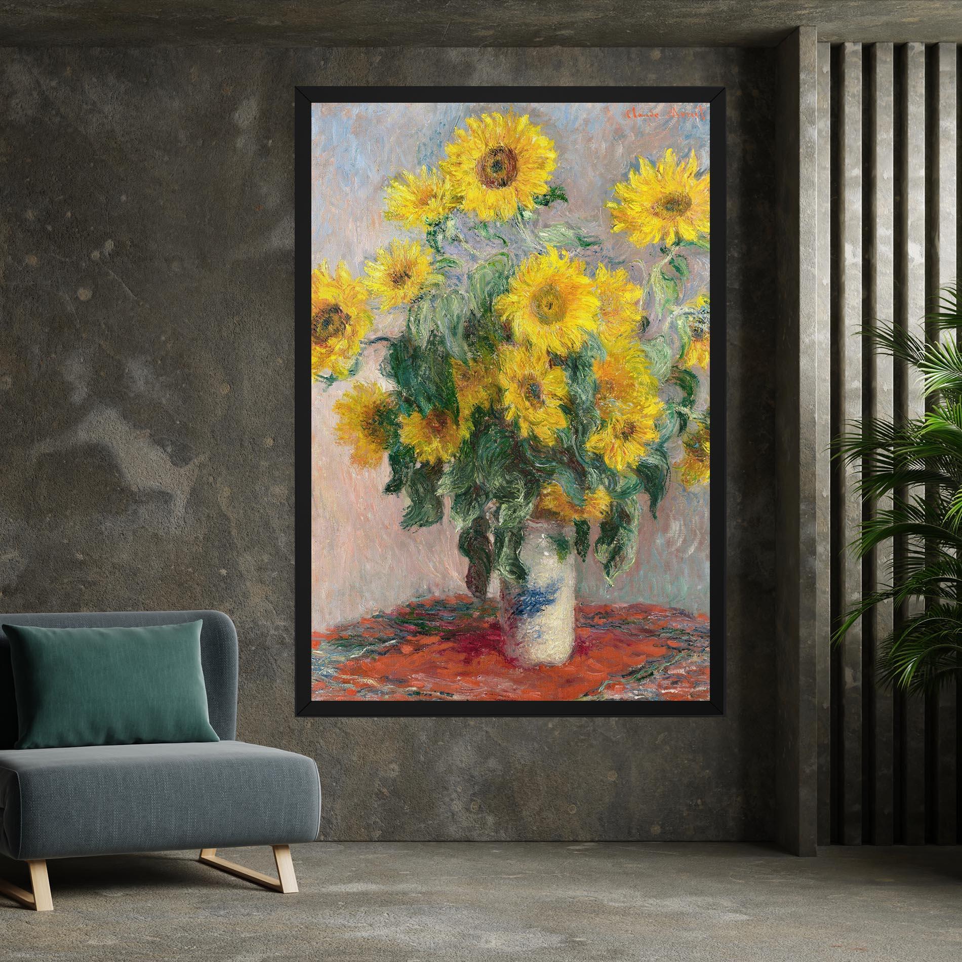 Картина на платно Bouquet Of Sunflowers 1881 mockup 7