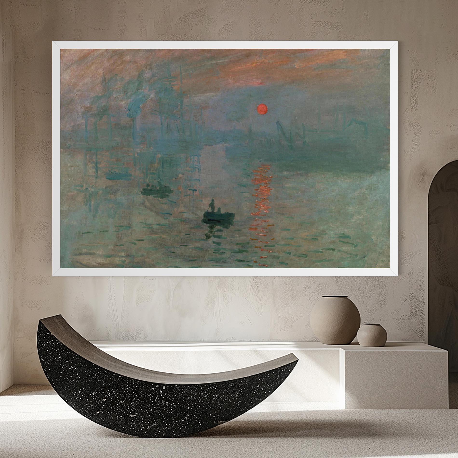 Картина на платно Monet Sunrise mockup 8