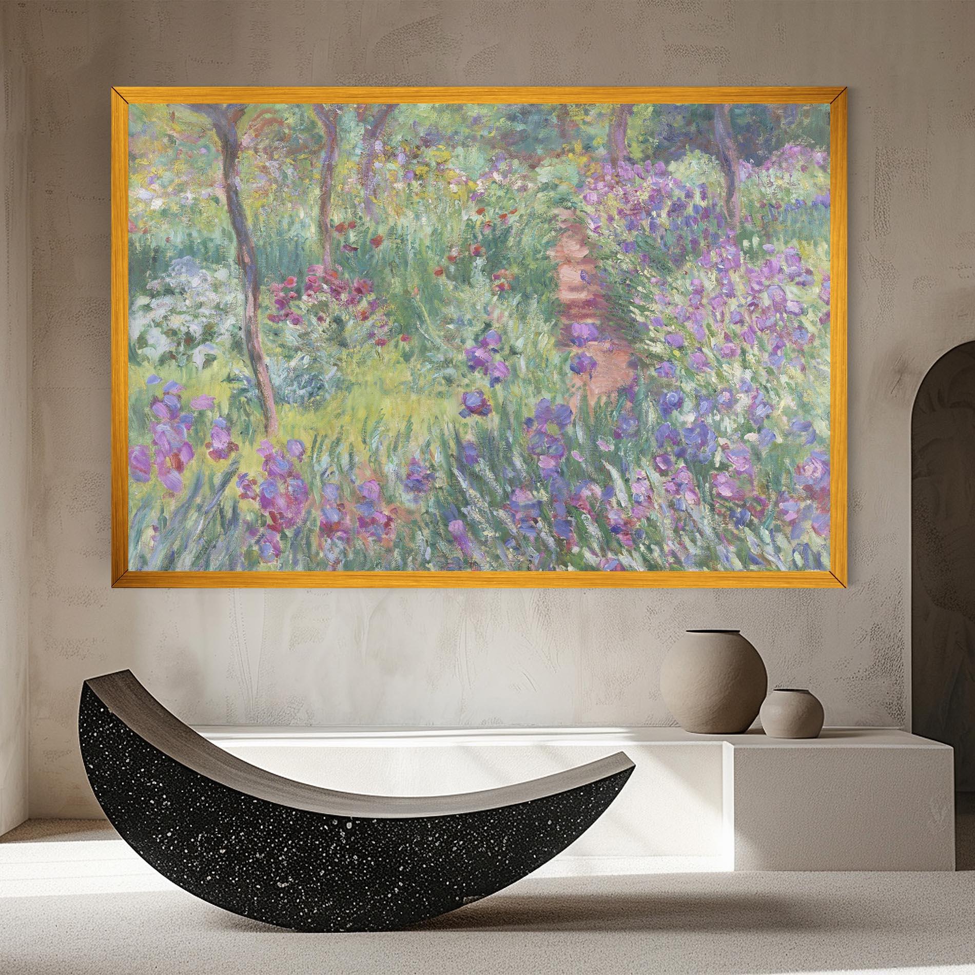 Картина на платно Garden In Giverny Monet mockup 8