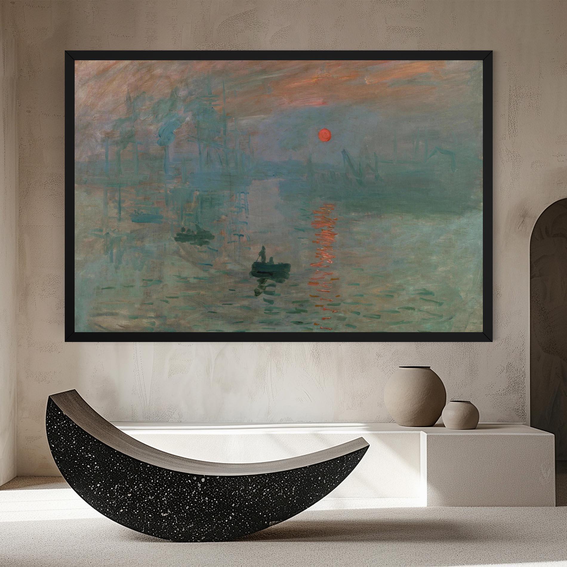 Картина на платно Monet Sunrise mockup 8