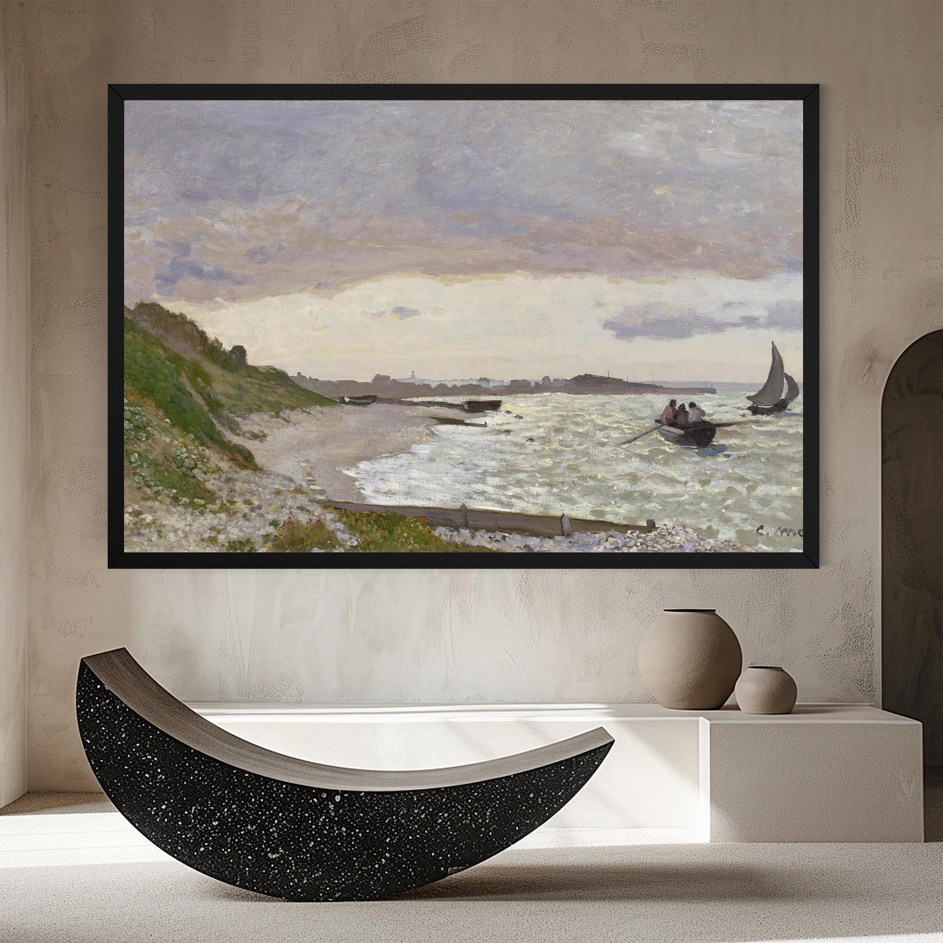 Картина на платно Seashore At Sainte Adresse mockup 8