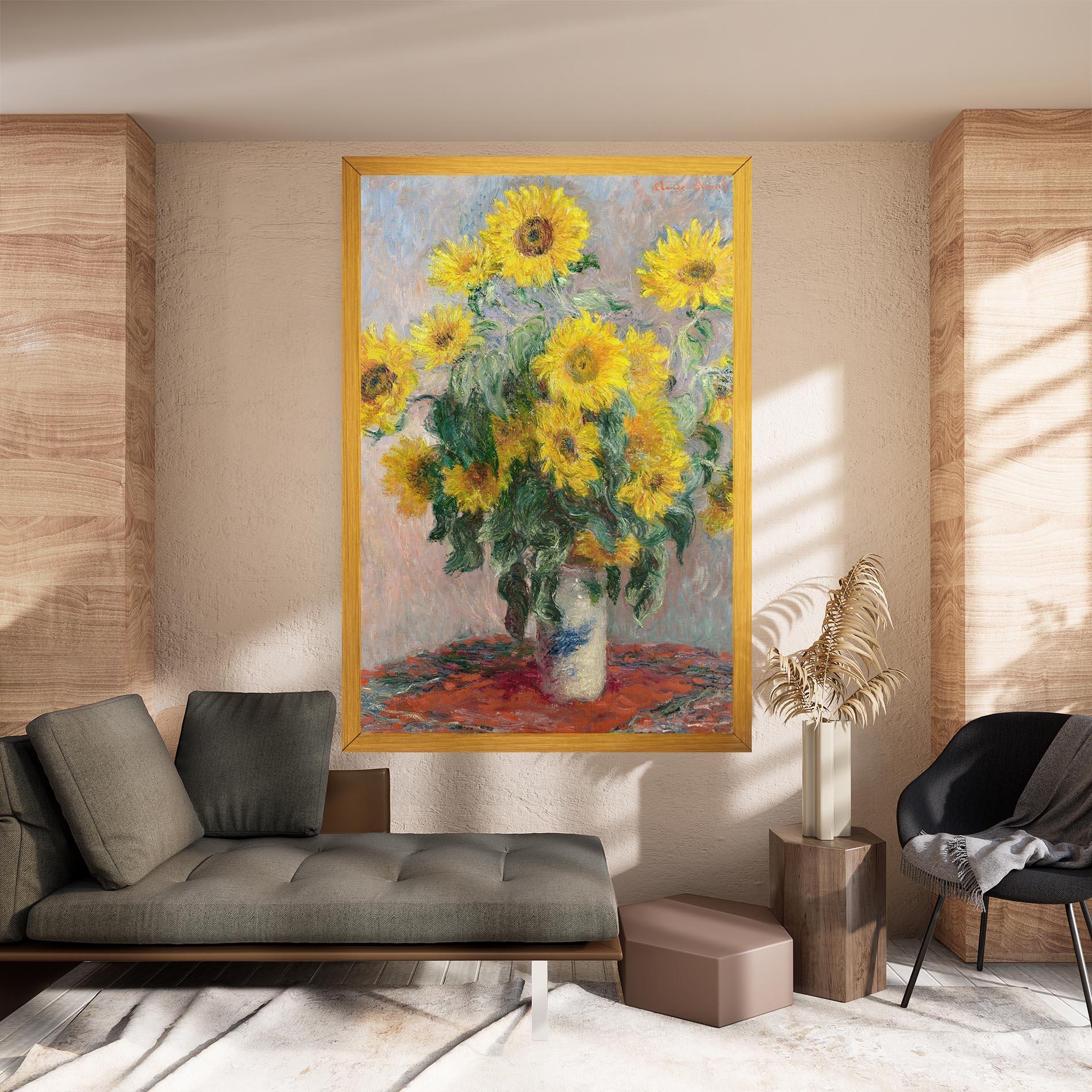 Картина на платно Bouquet Of Sunflowers 1881 mockup 8