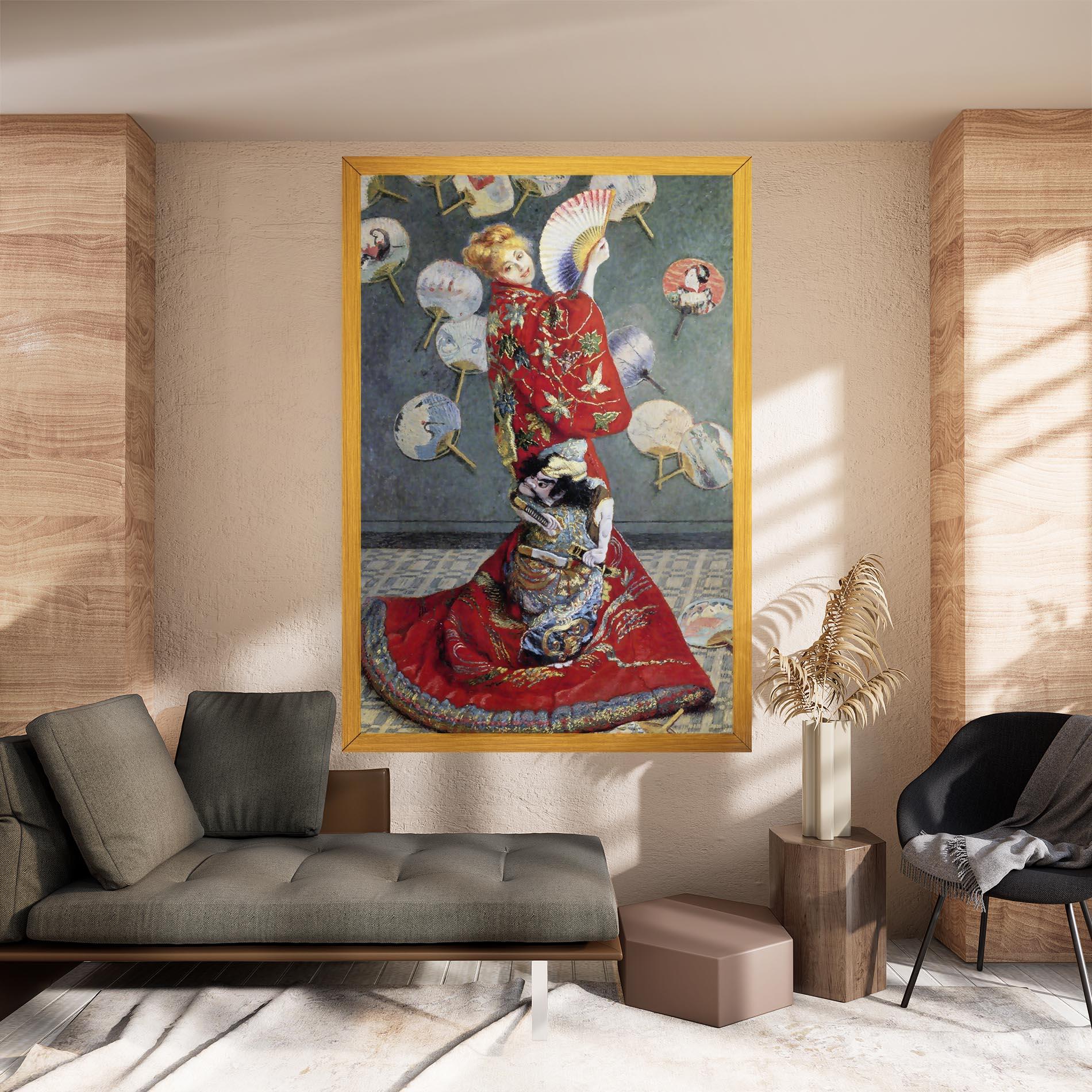 Картина на платно Camille Monet In Japanese Costume mockup 8