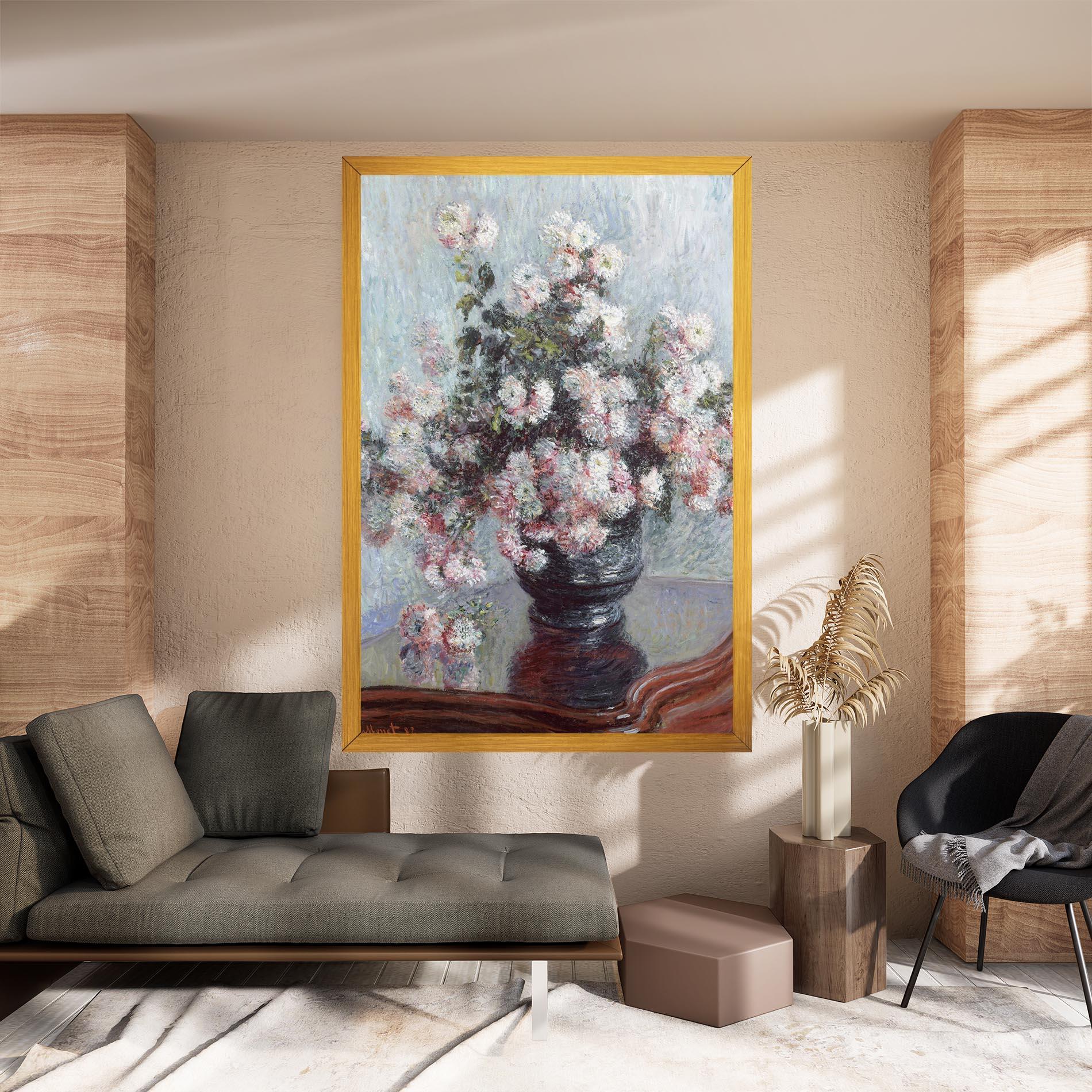 Картина на платно Chrysanthemums mockup 8