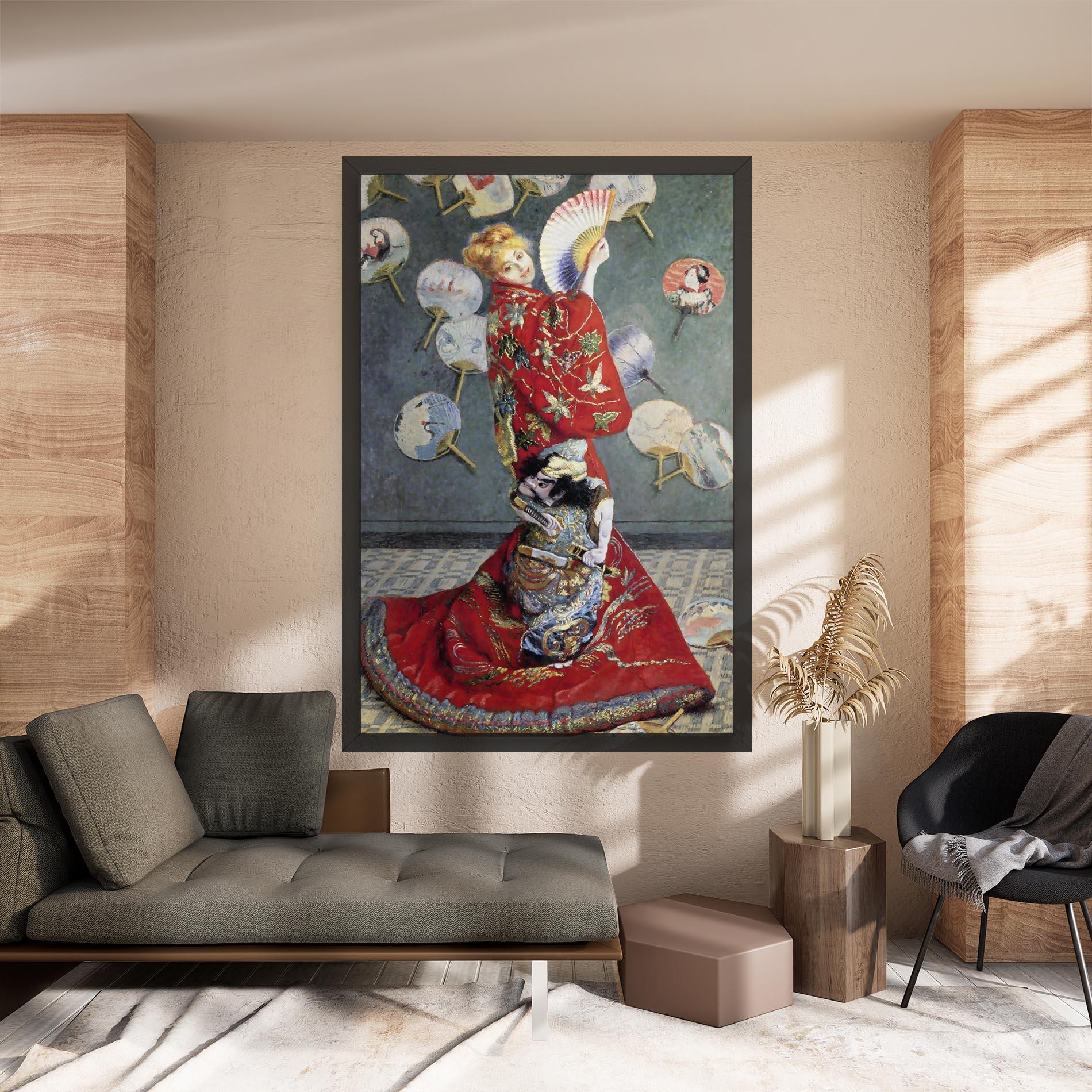 Картина на платно Camille Monet In Japanese Costume mockup 8