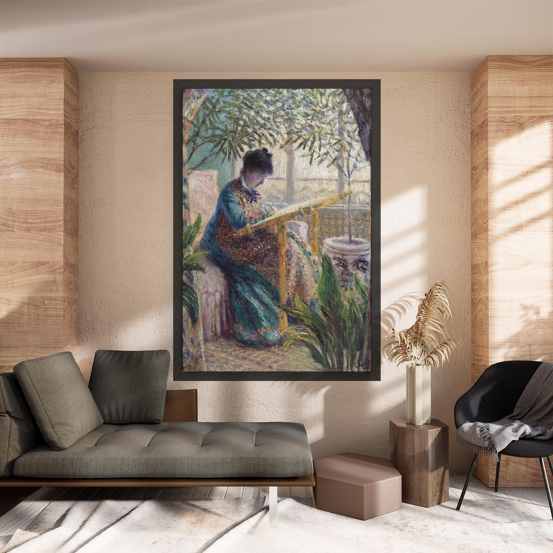 Картина на платно Monet Embroidering mockup 8