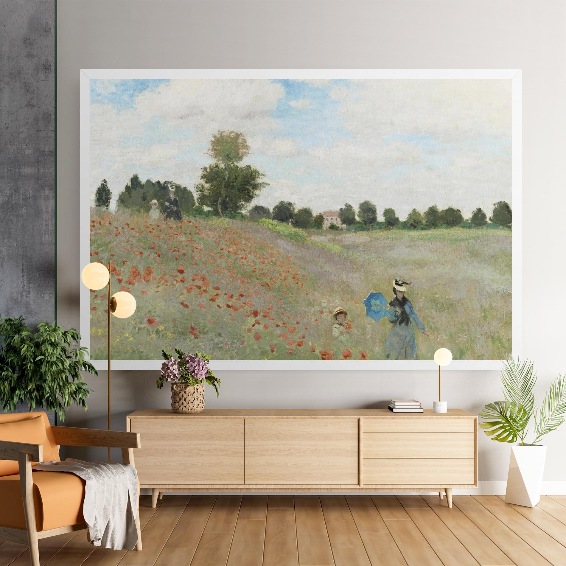 Картина на платно Poppy Field Near Argenteuil mockup 9