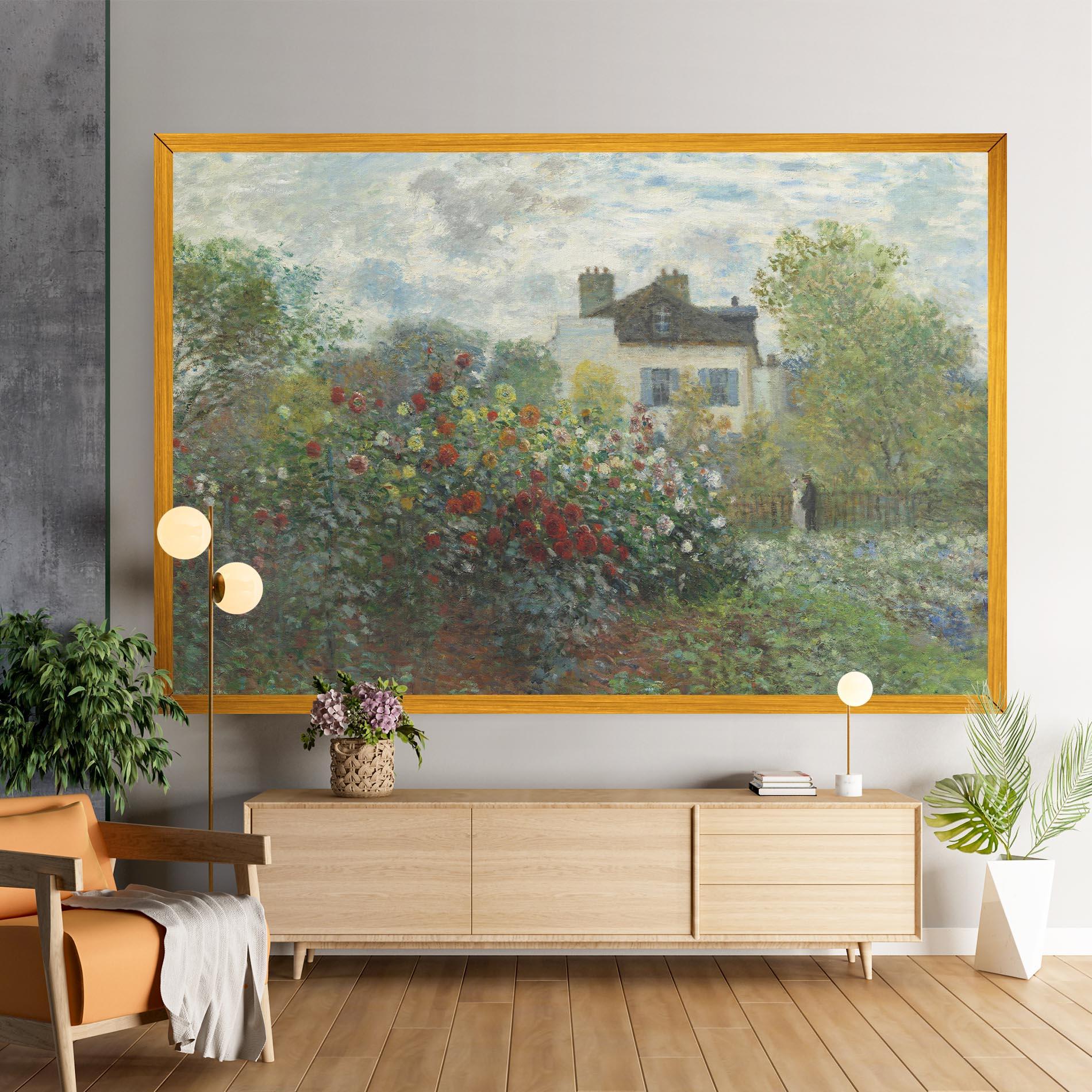 Картина на платно Garden In Argenteuilt mockup 9