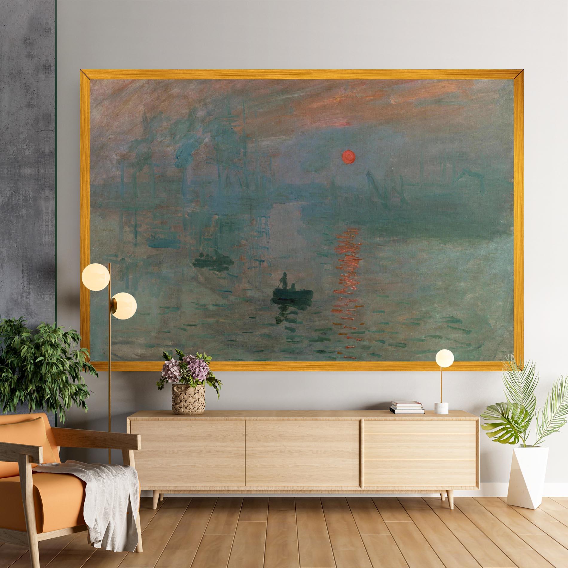 Картина на платно Monet Sunrise mockup 9
