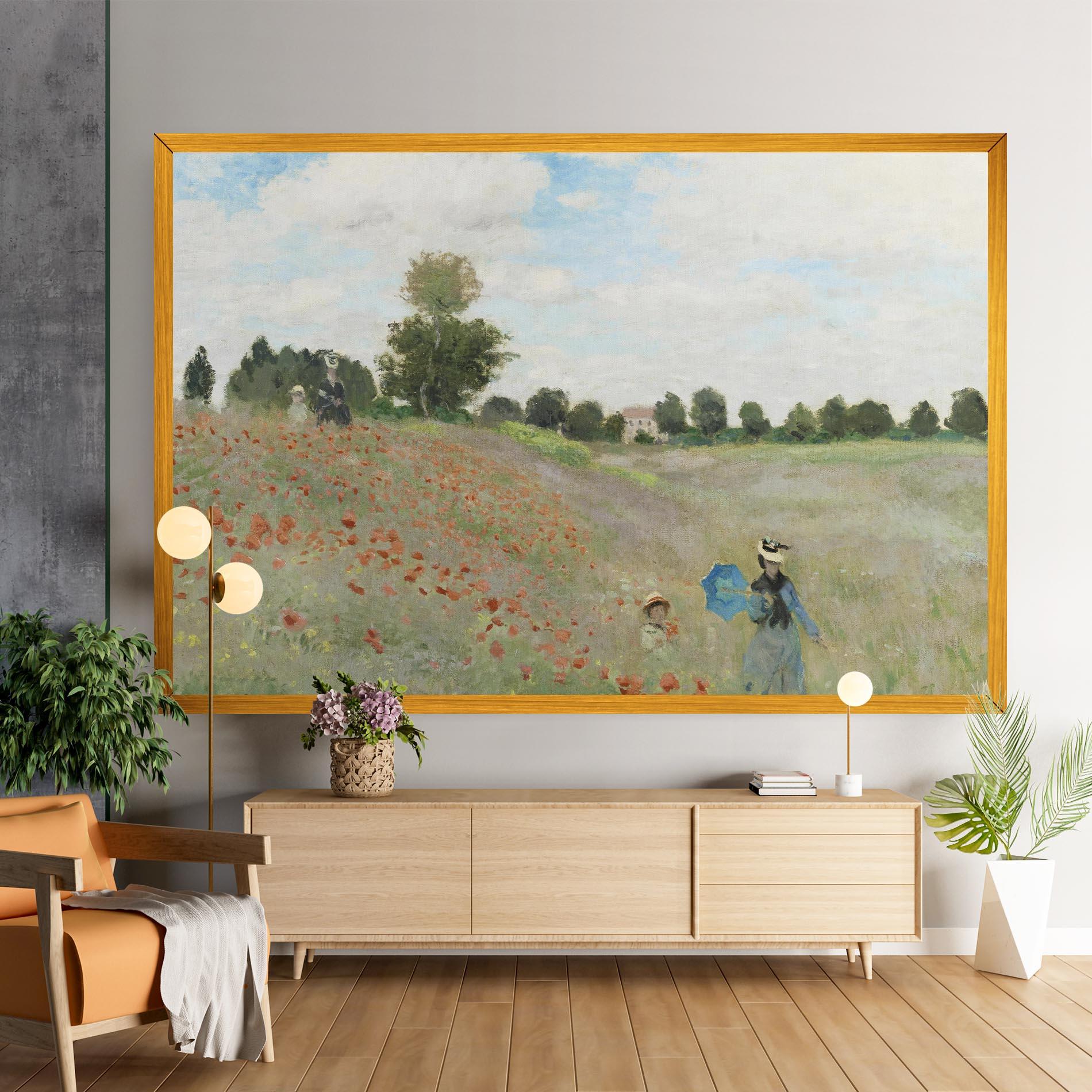 Картина на платно Poppy Field Near Argenteuil mockup 9