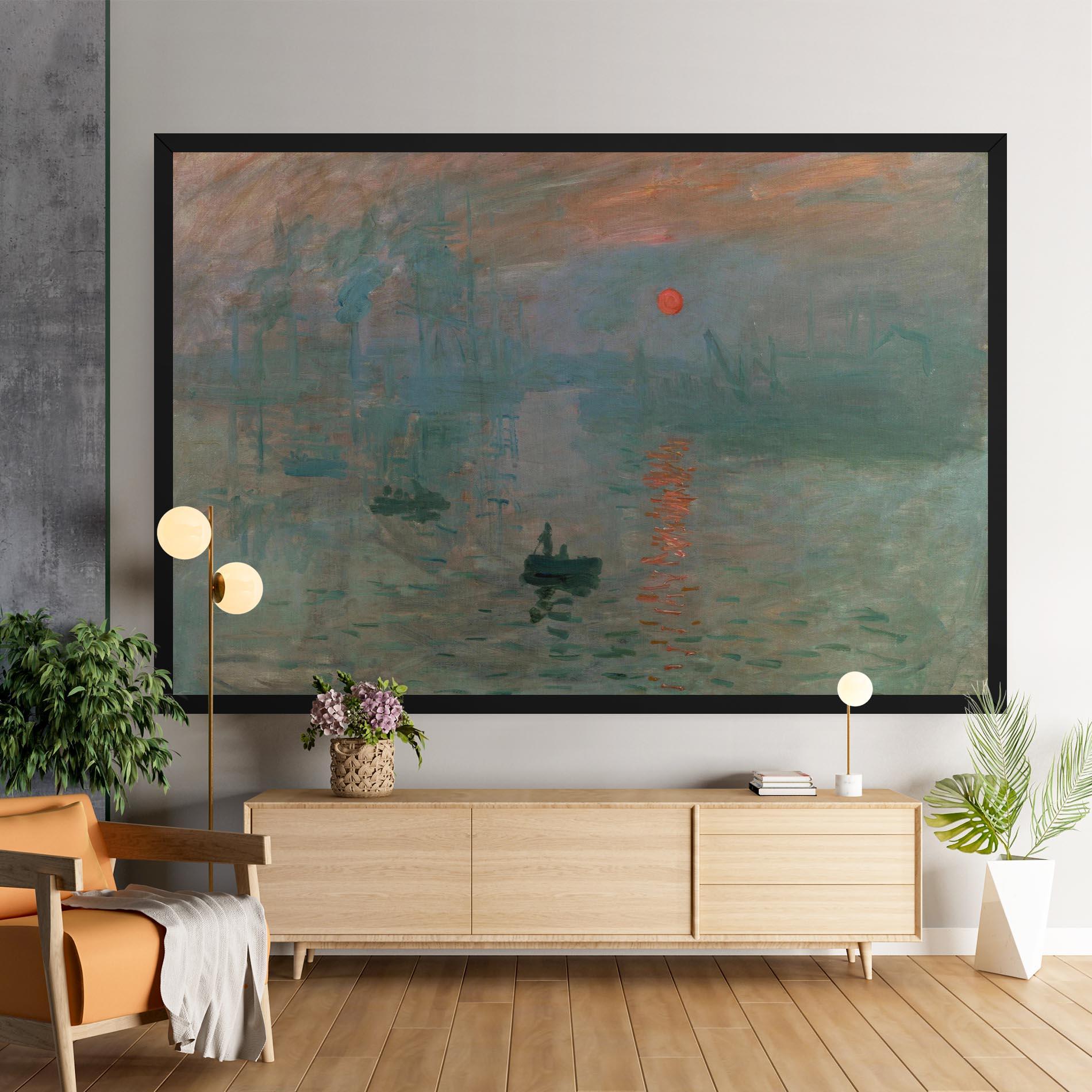 Картина на платно Monet Sunrise mockup 9