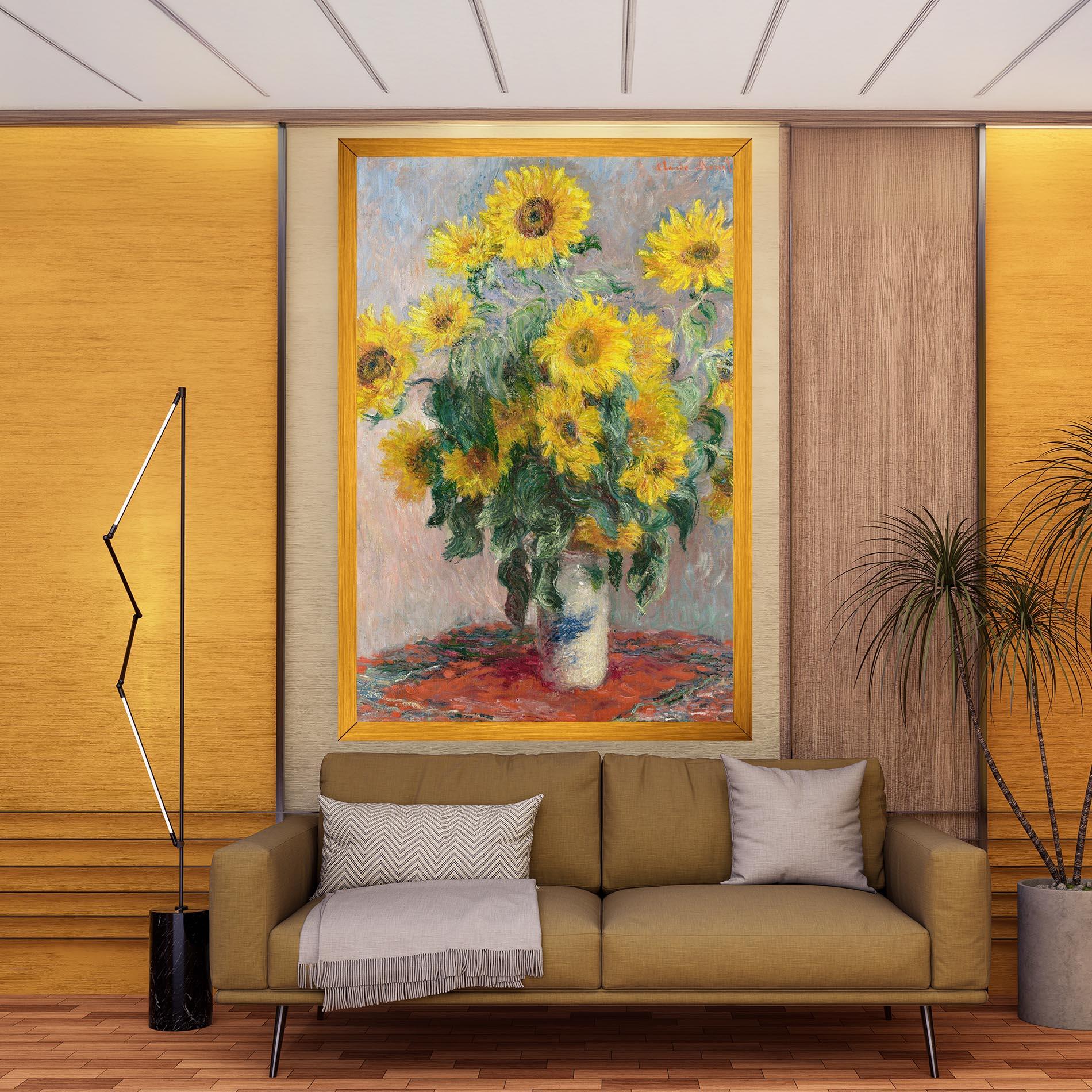 Картина на платно Bouquet Of Sunflowers 1881 mockup 9