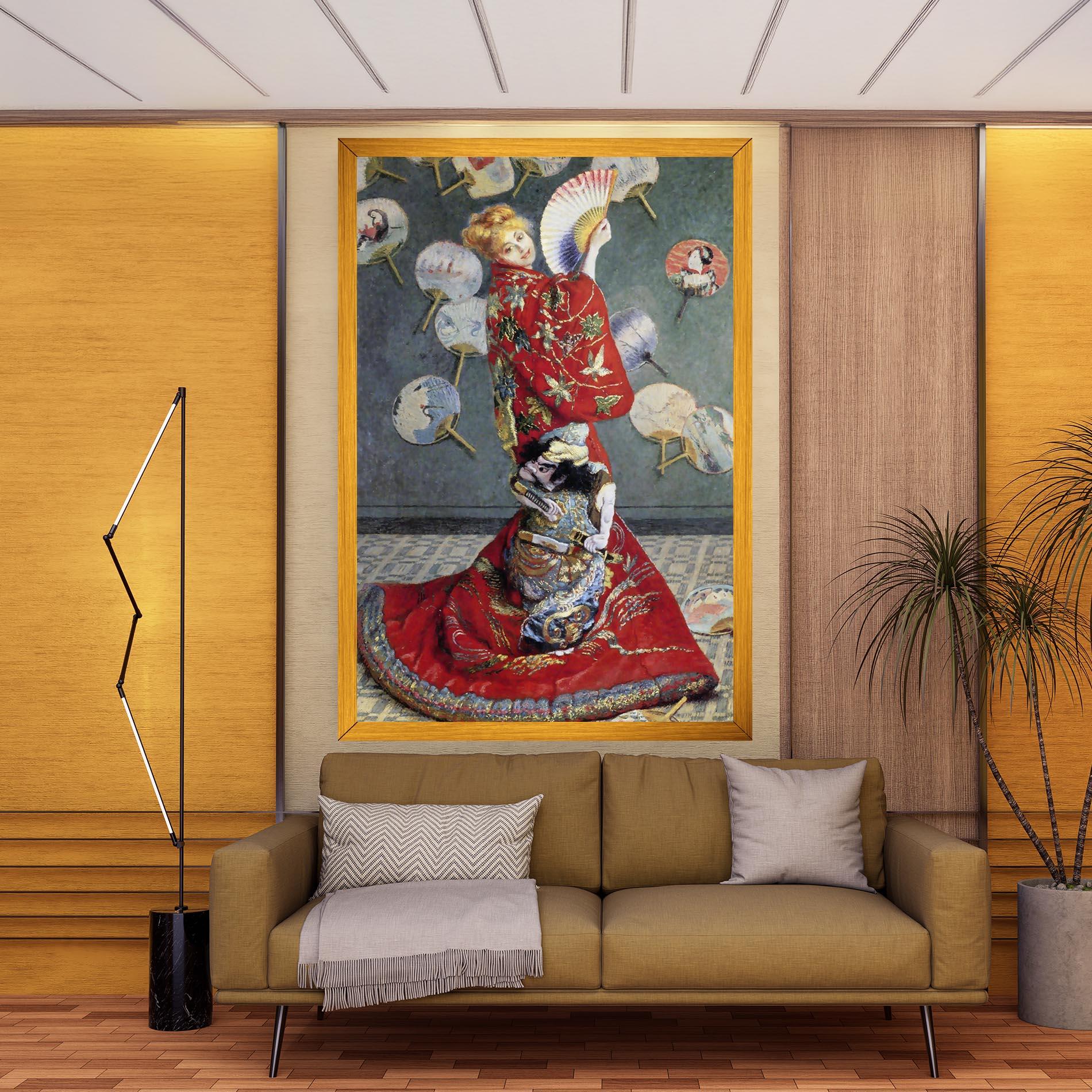 Картина на платно Camille Monet In Japanese Costume mockup 9