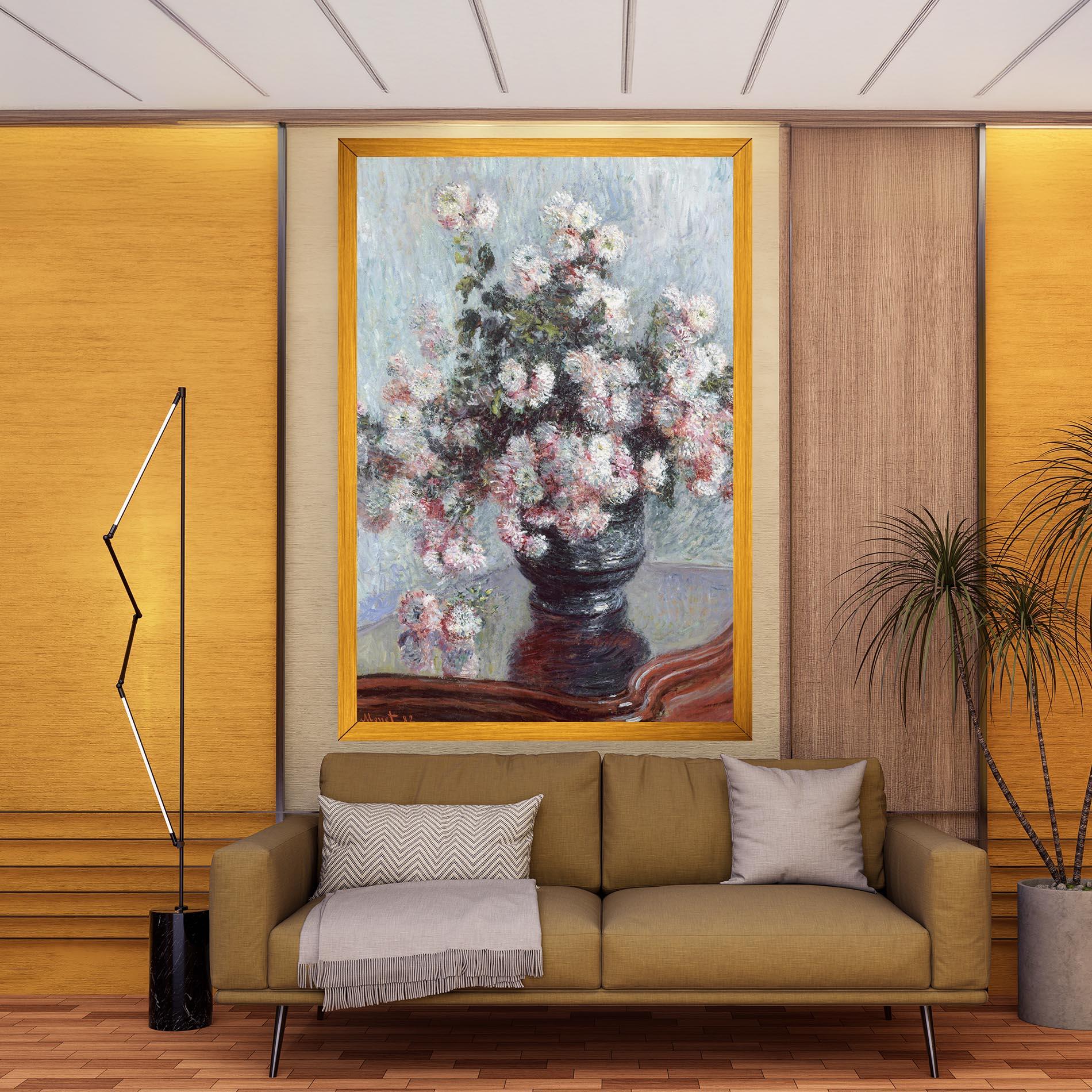 Картина на платно Chrysanthemums mockup 9