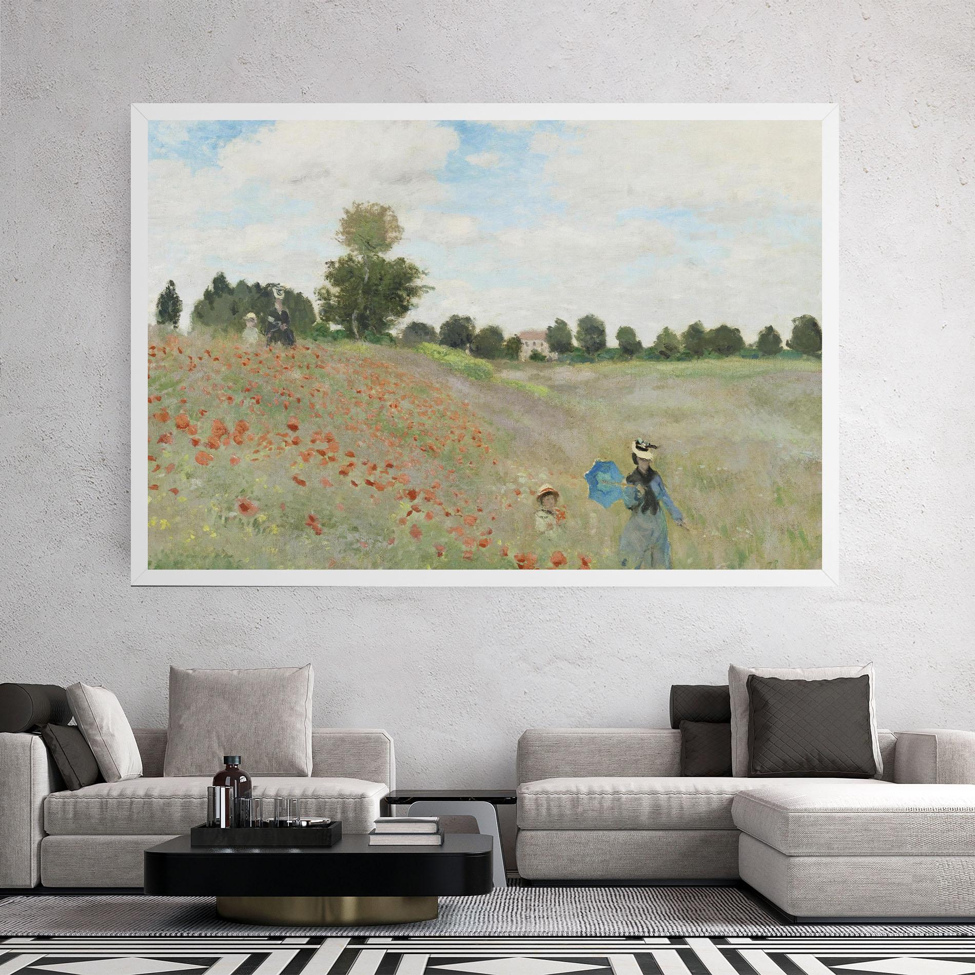 Картина на платно Poppy Field Near Argenteuil mockup 2