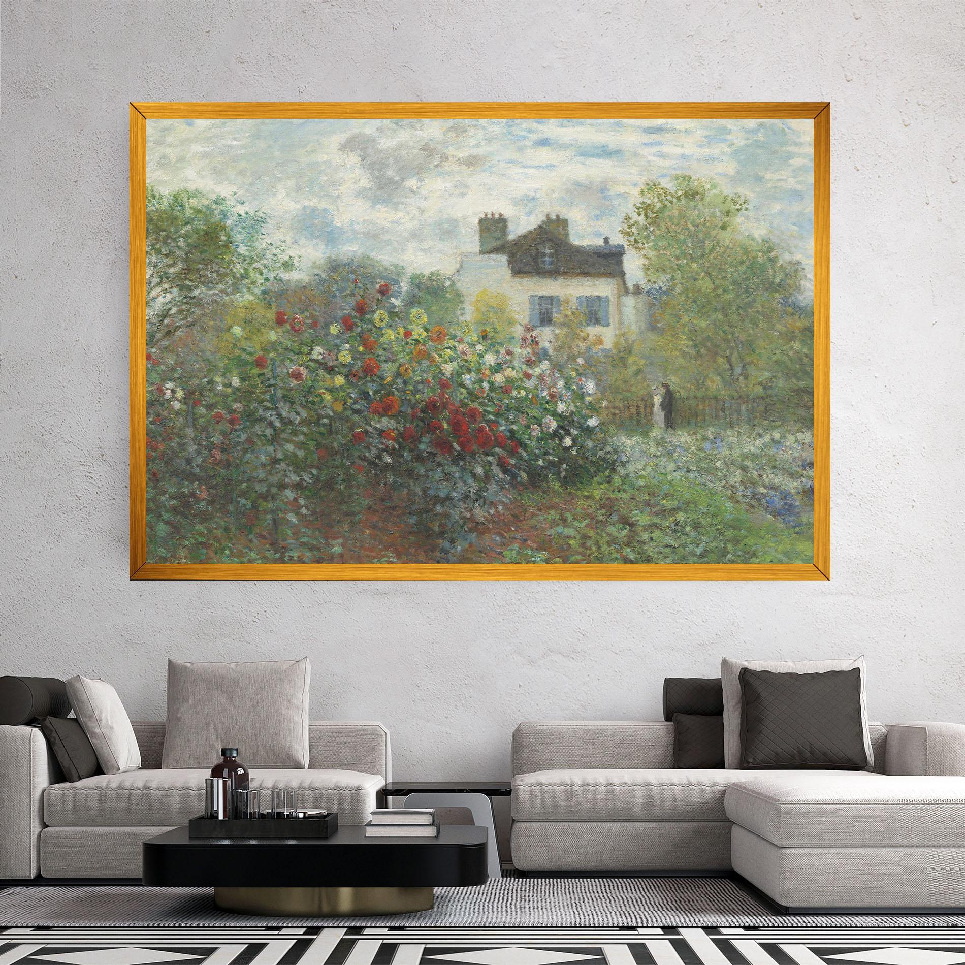 Картина на платно Garden In Argenteuilt mockup 2