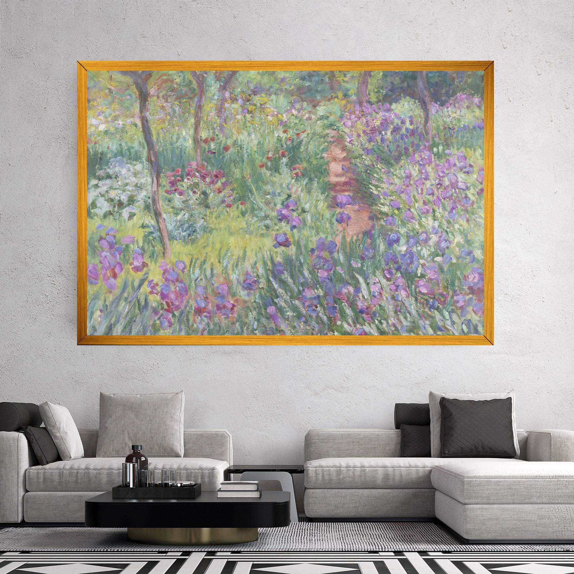Картина на платно Garden In Giverny Monet mockup 2