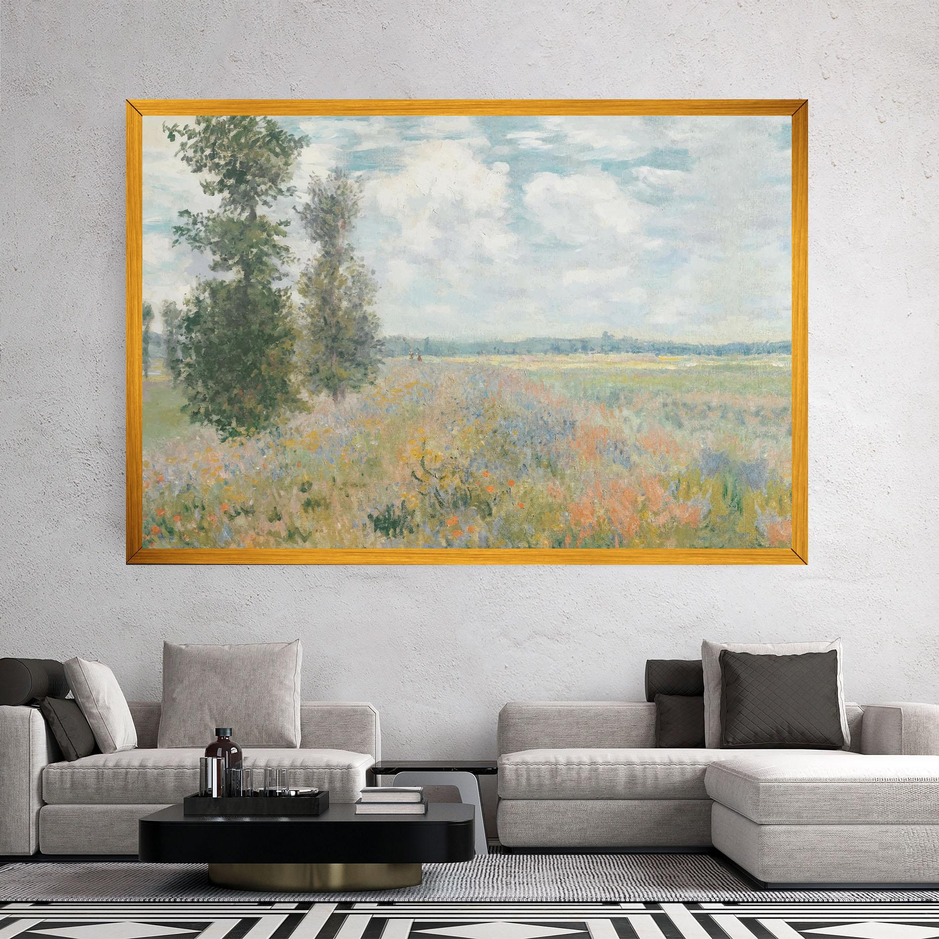 Картина на платно Monet's Landscape Background mockup 2