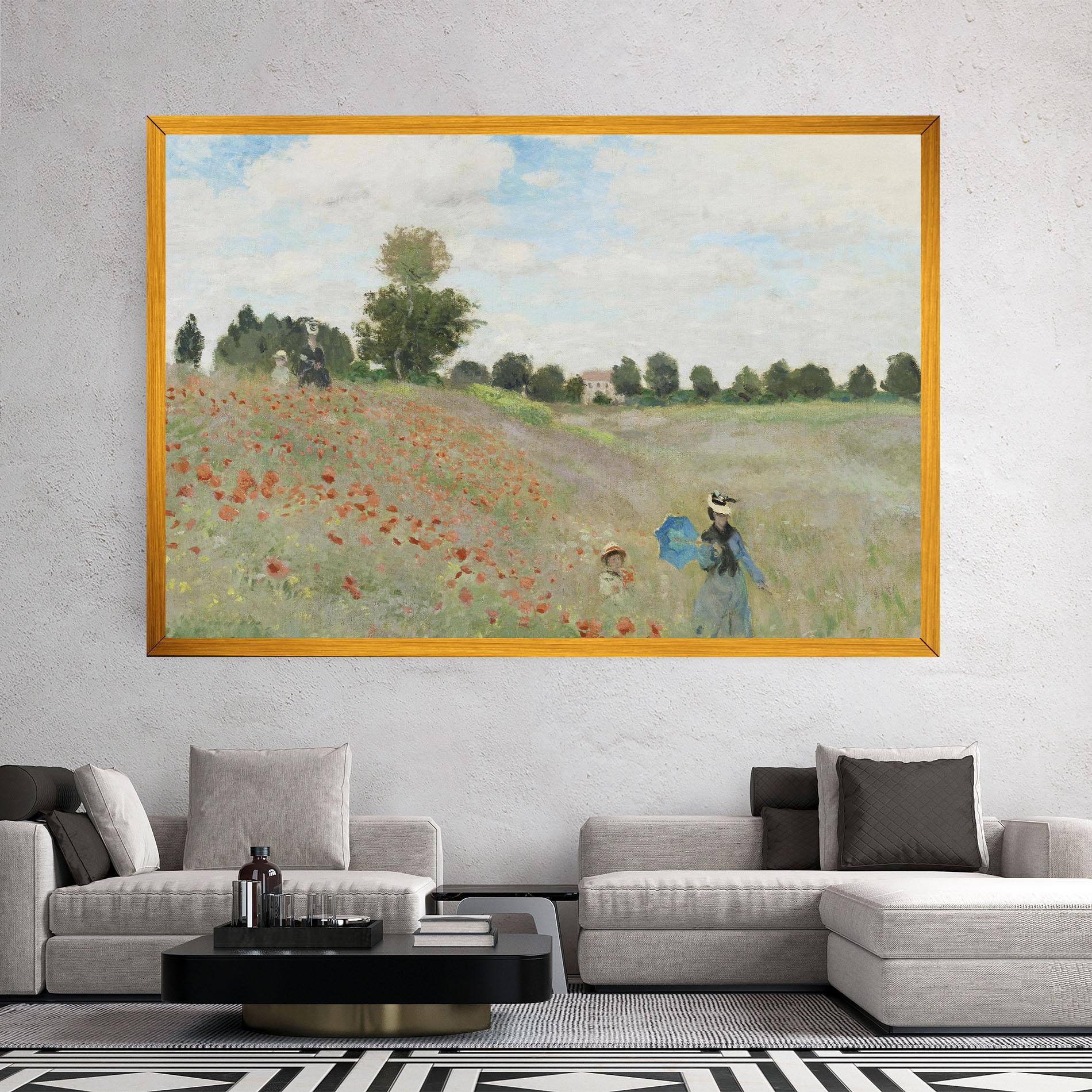 Картина на платно Poppy Field Near Argenteuil mockup 2