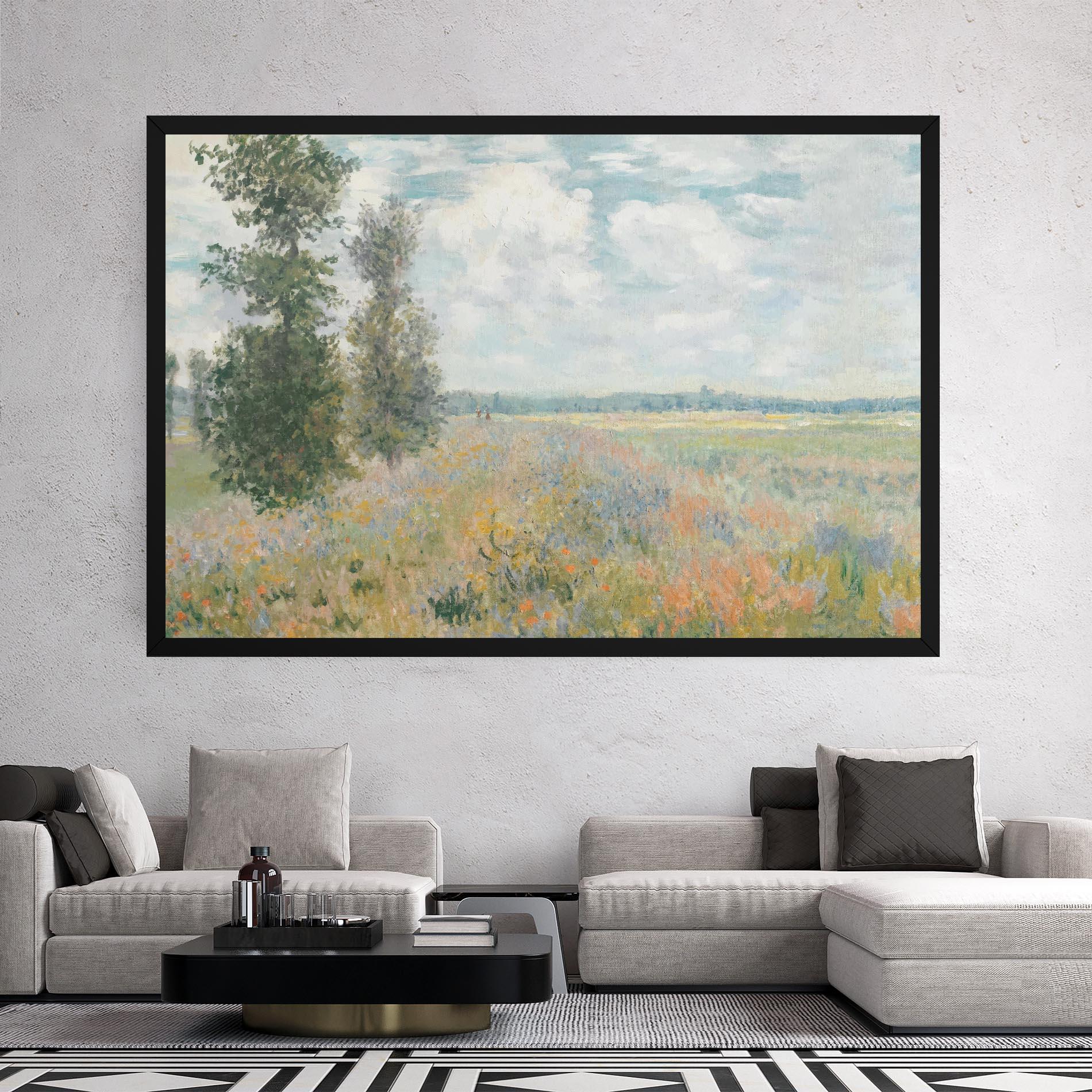 Картина на платно Monet's Landscape Background mockup 2