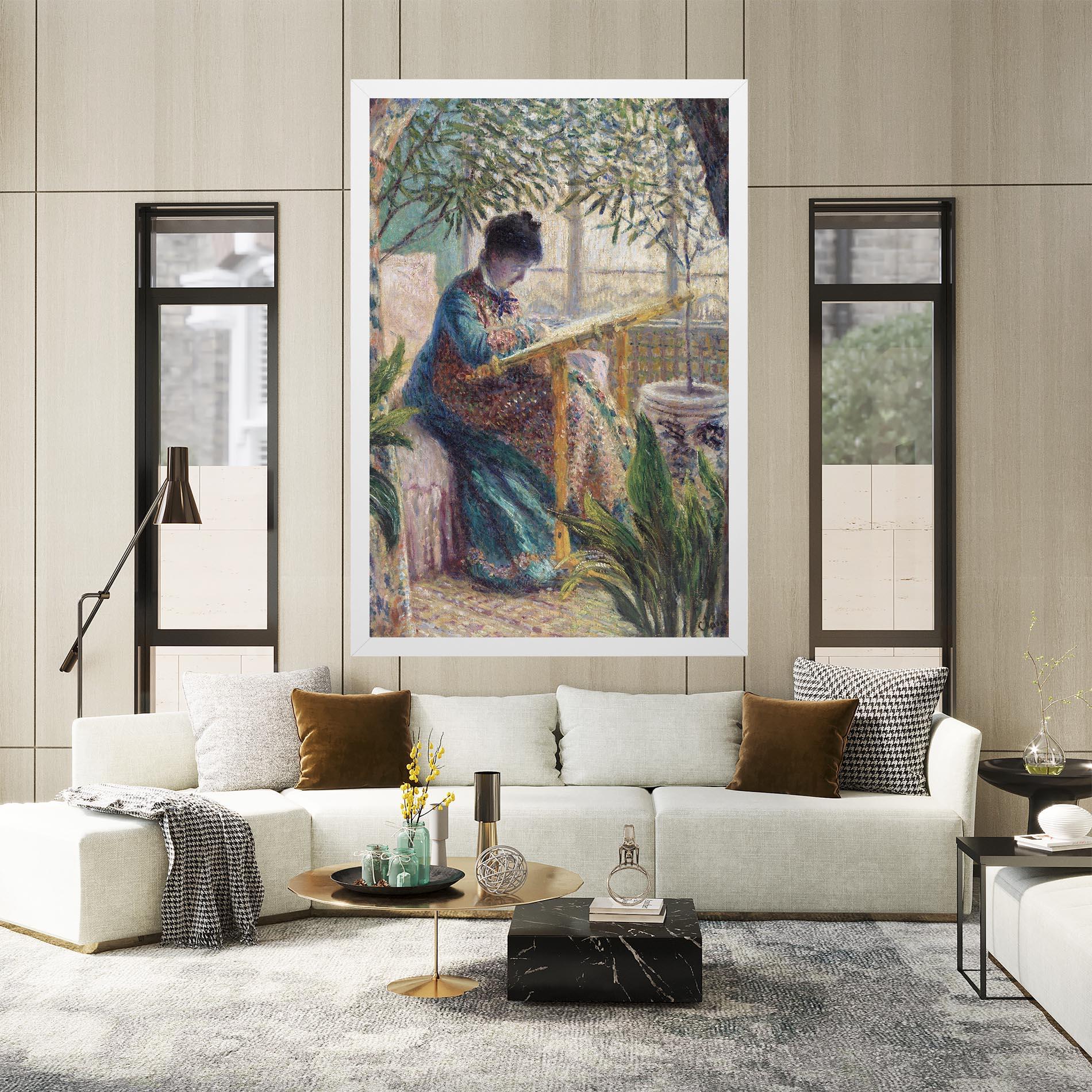 Картина на платно Monet Embroidering mockup 2
