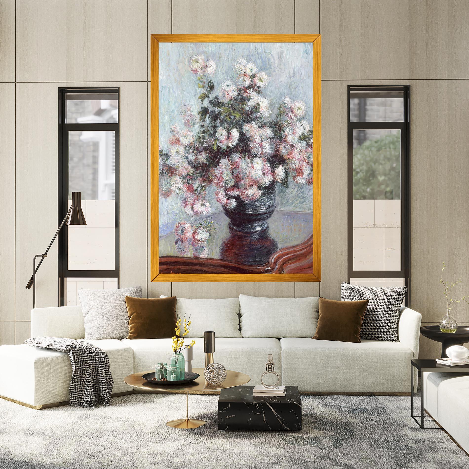 Картина на платно Chrysanthemums mockup 2