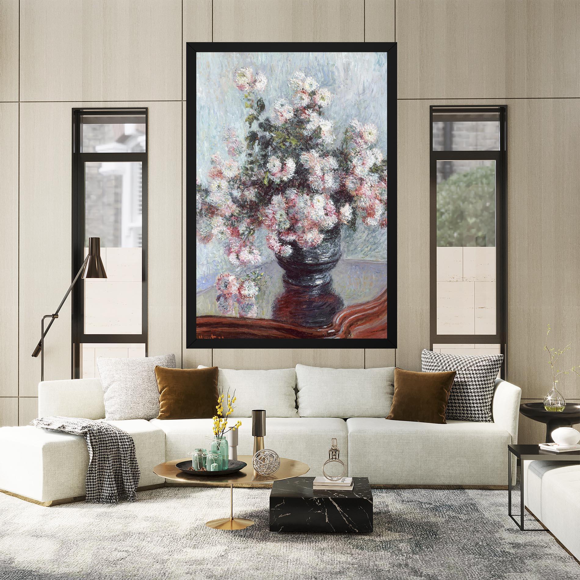 Картина на платно Chrysanthemums mockup 2