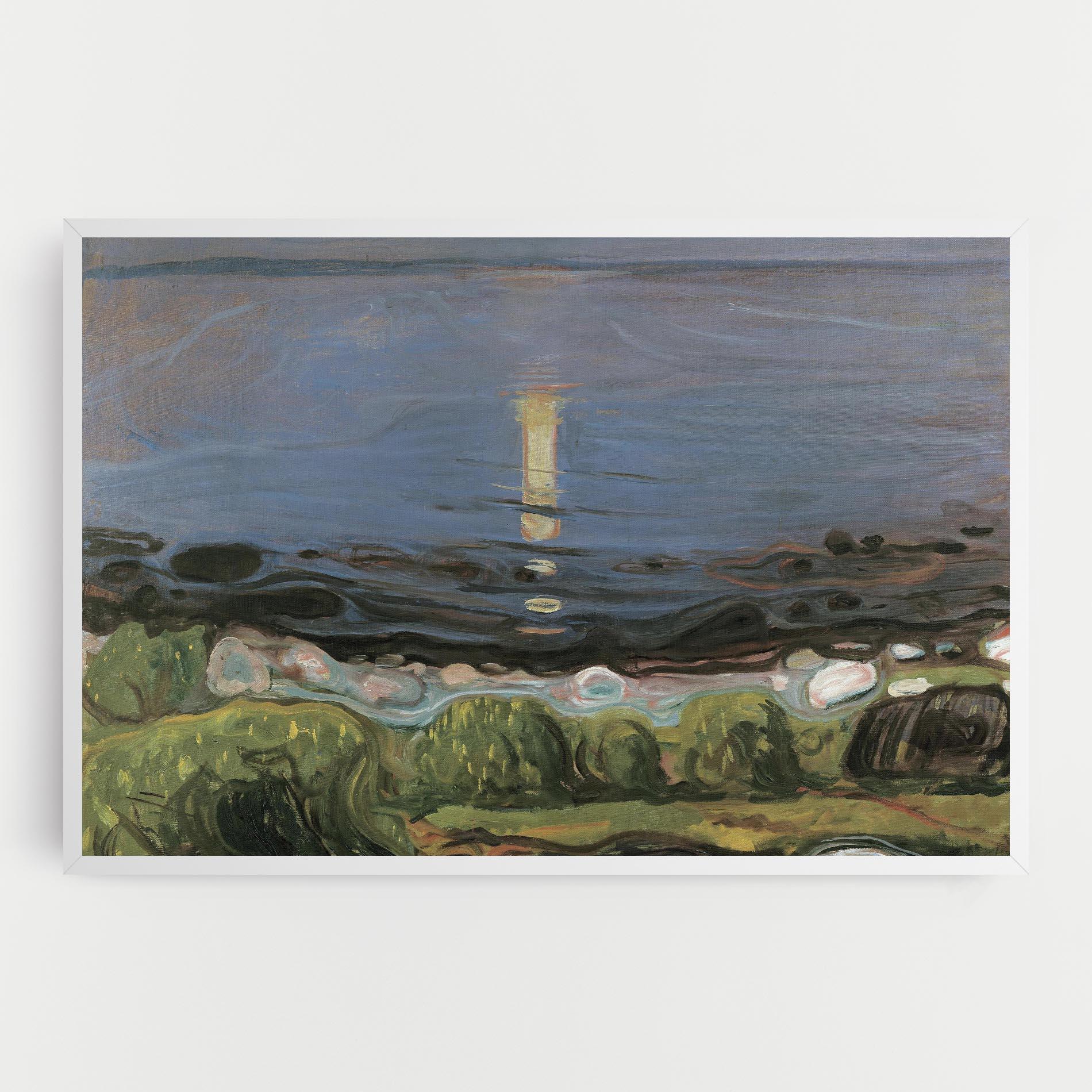 Картина на платно Summer Night Beach mockup 0