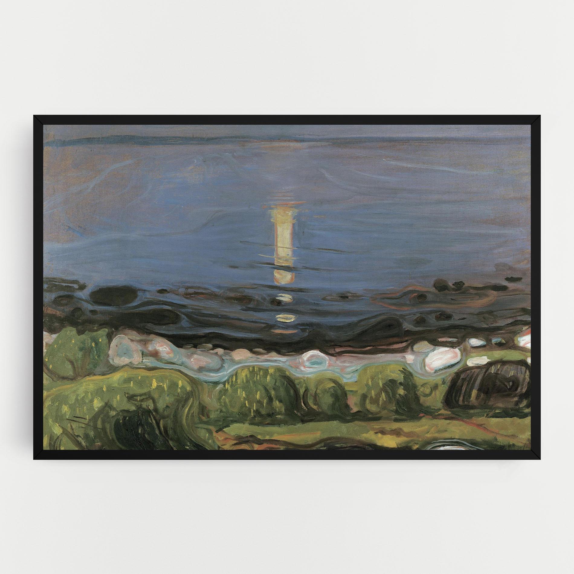 Картина на платно Summer Night Beach mockup 0