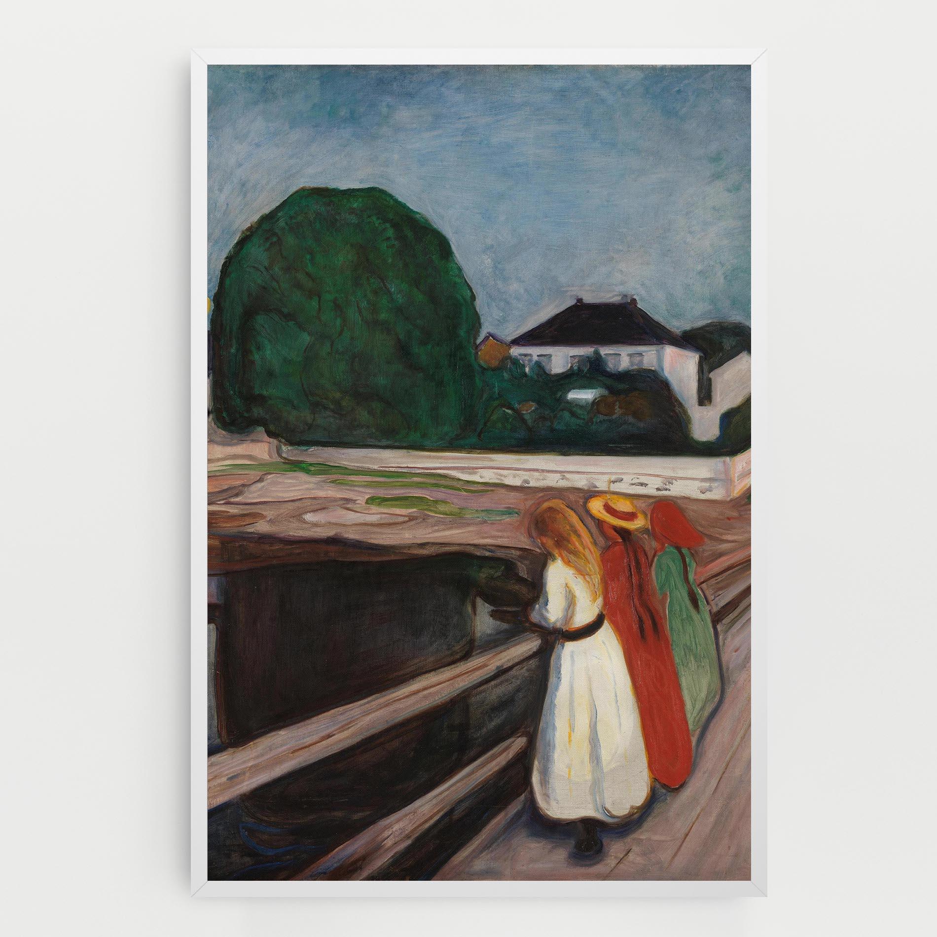 Картина на платно Girls On The Bridge mockup 0