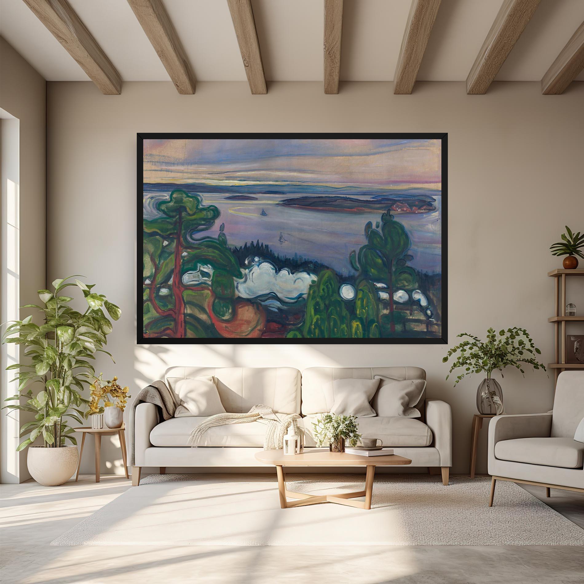 Картина на платно Train Smoke mockup 6