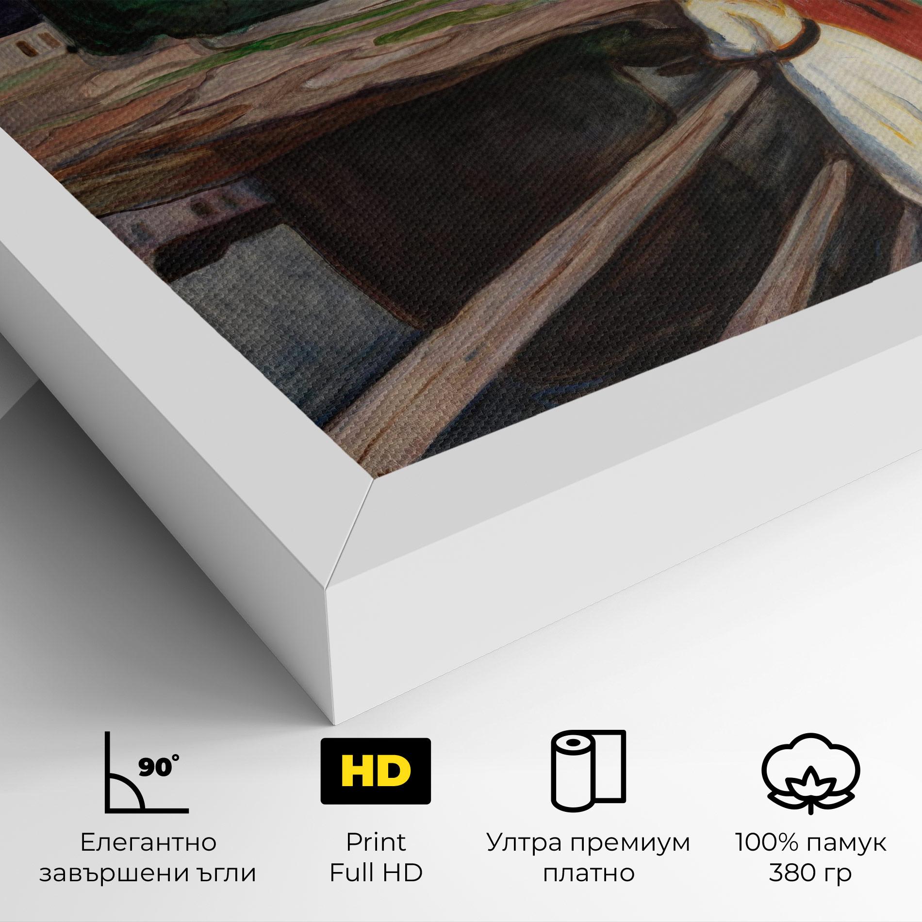 Картина на платно Girls On The Bridge mockup 4