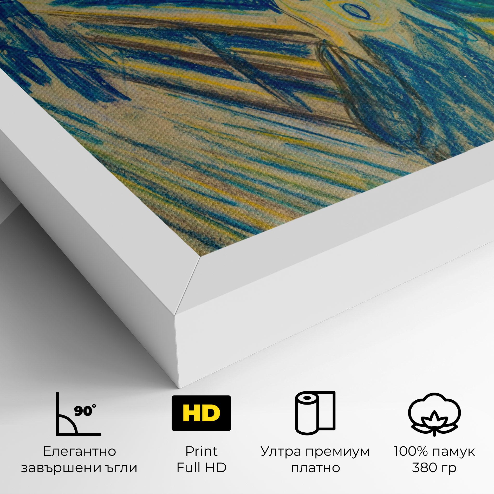 Картина на платно Skrik_1893 mockup 4