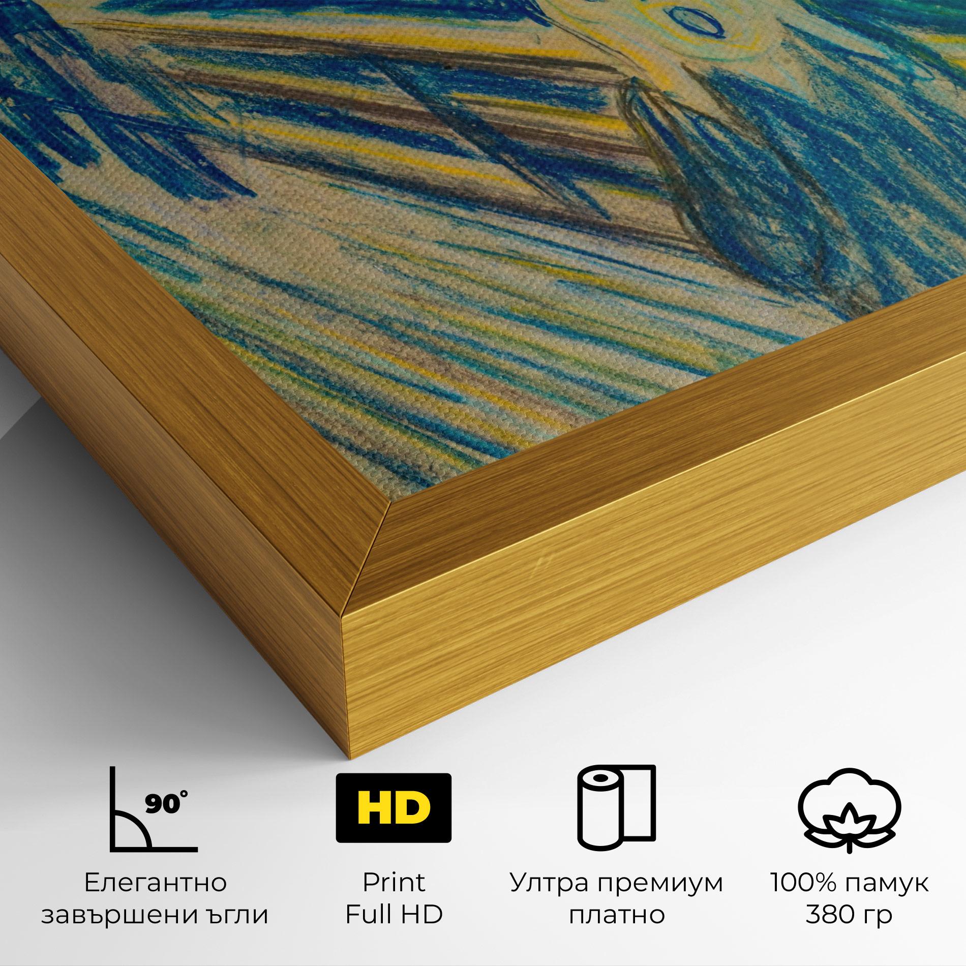 Картина на платно Skrik_1893 mockup 4