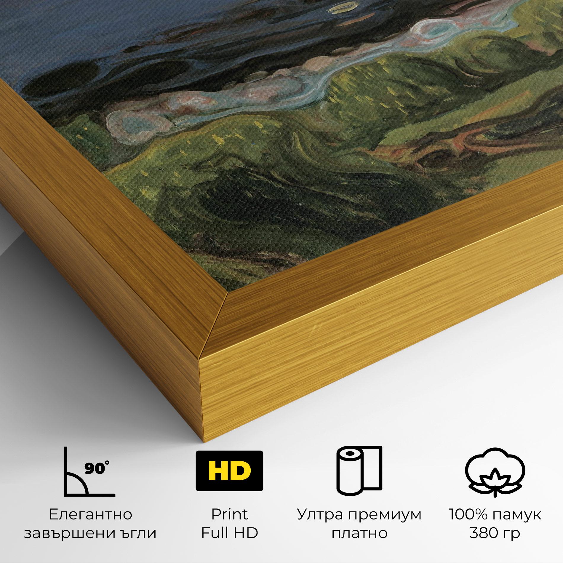 Картина на платно Summer Night Beach mockup 4