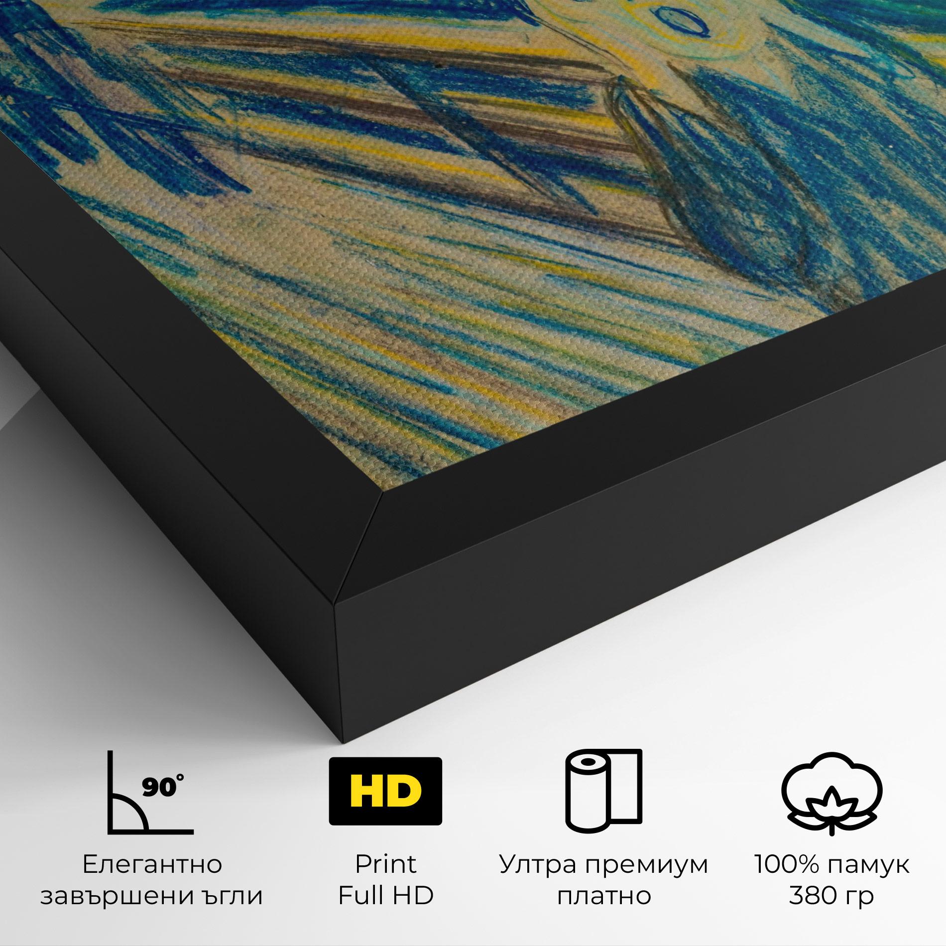 Картина на платно Skrik_1893 mockup 4