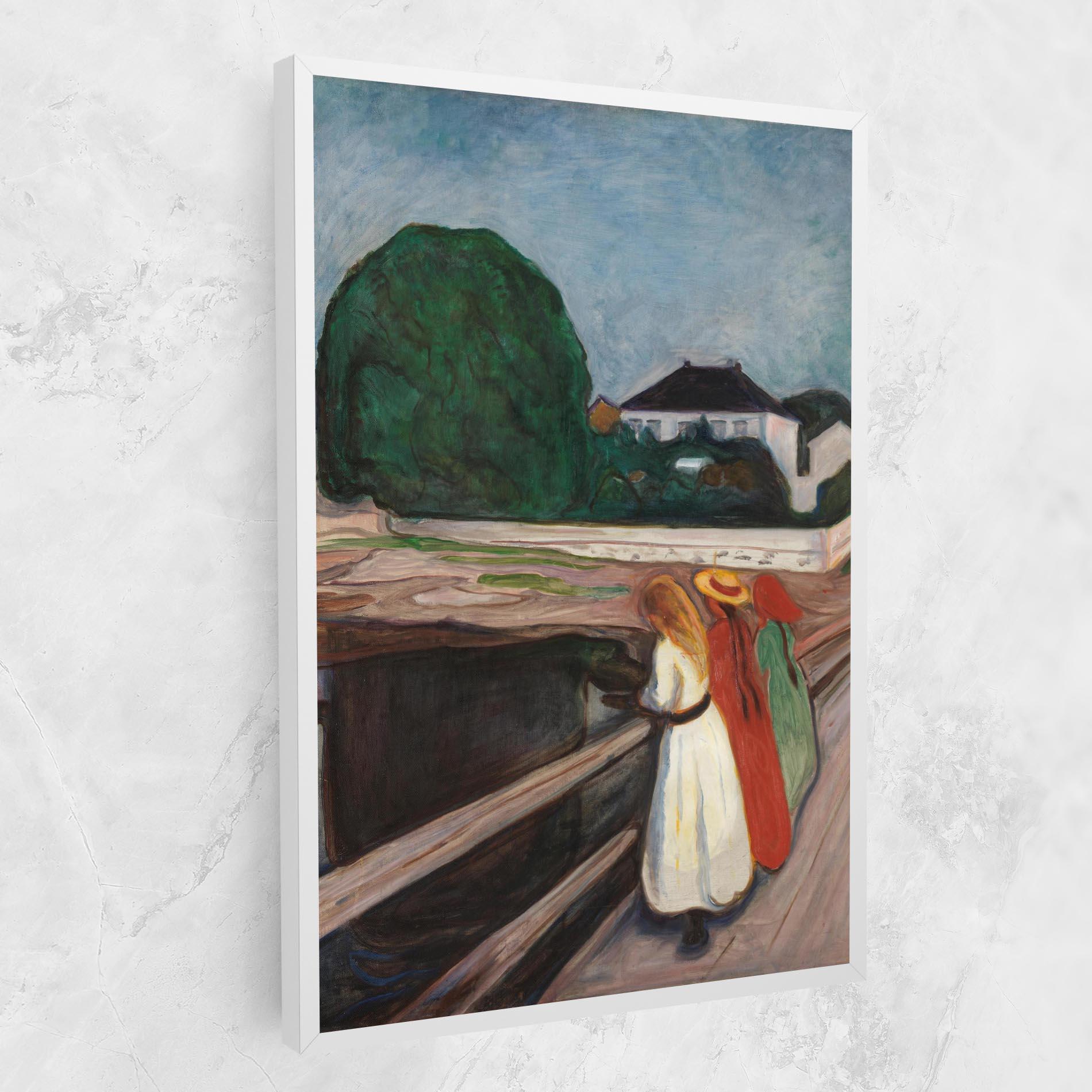 Картина на платно Girls On The Bridge mockup 1