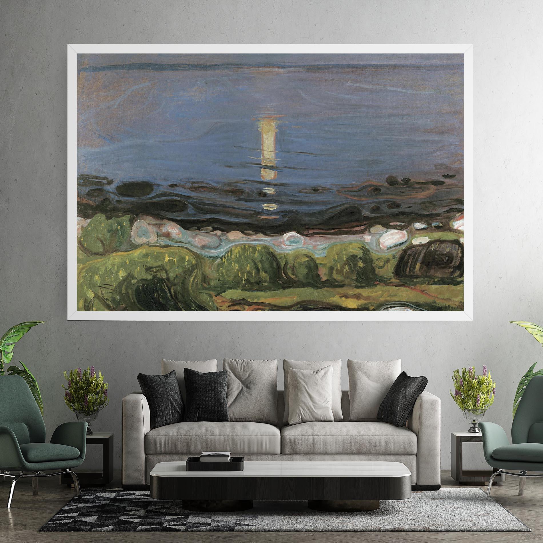 Картина на платно Summer Night Beach mockup 7