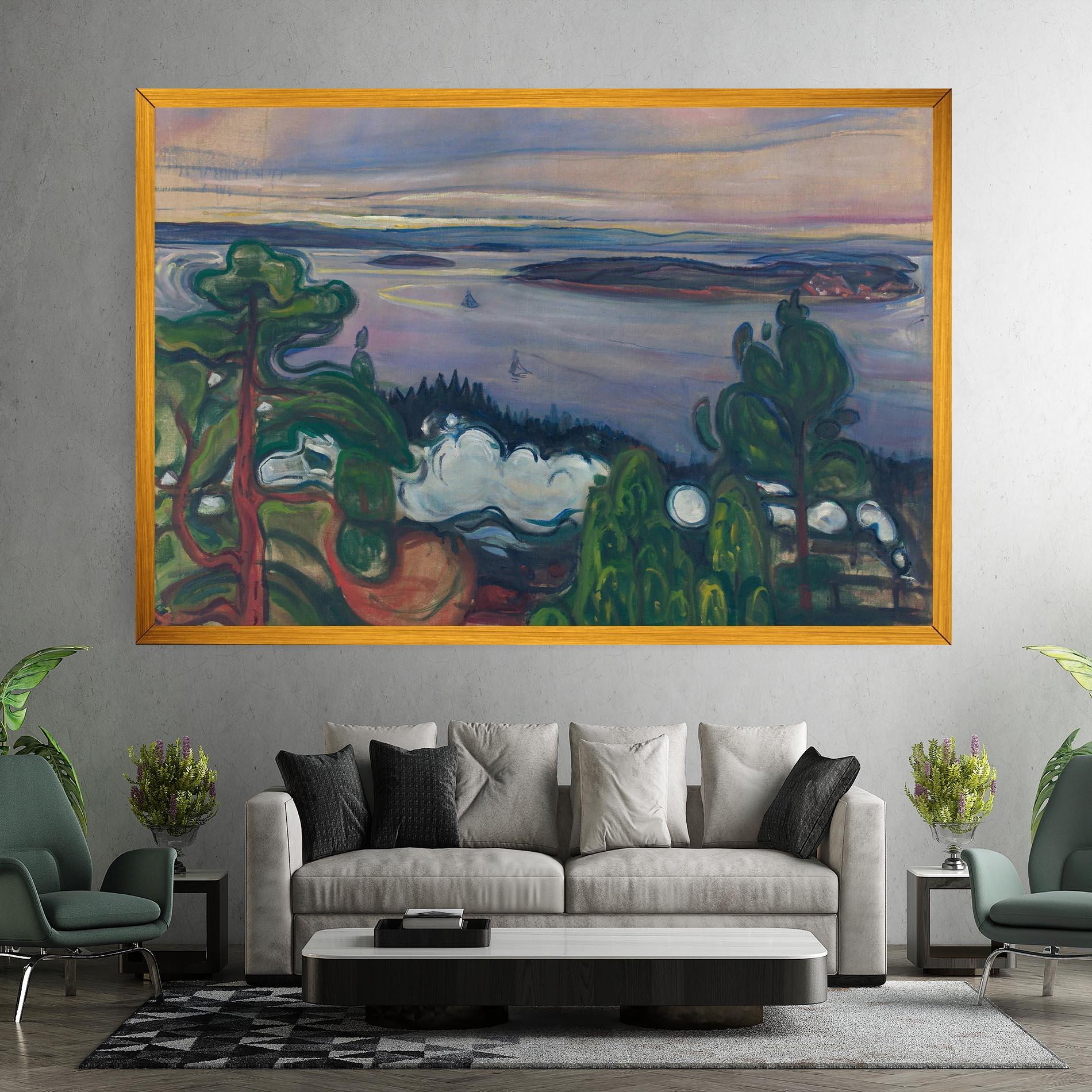 Картина на платно Train Smoke mockup 7