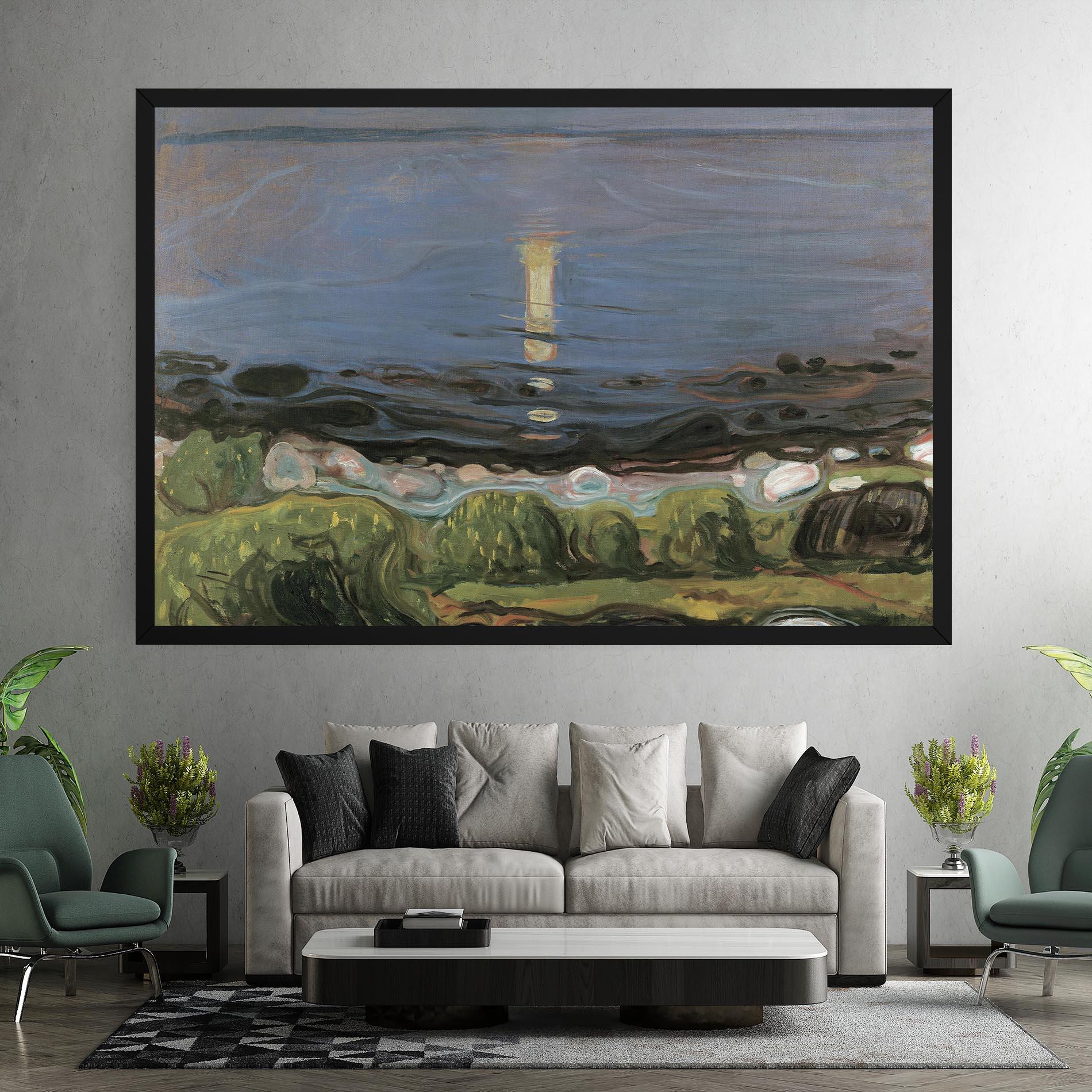 Картина на платно Summer Night Beach mockup 7