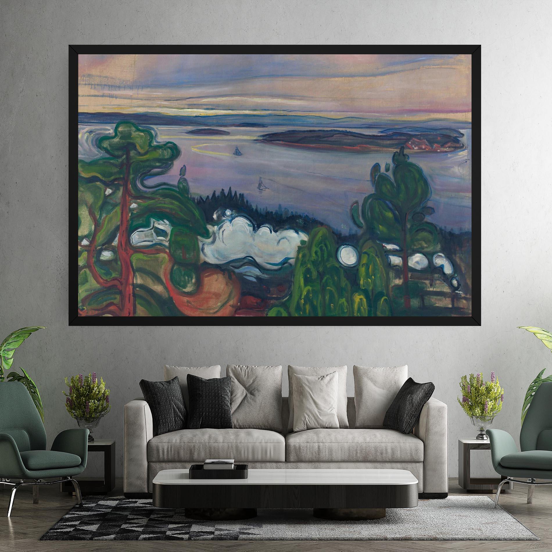 Картина на платно Train Smoke mockup 7