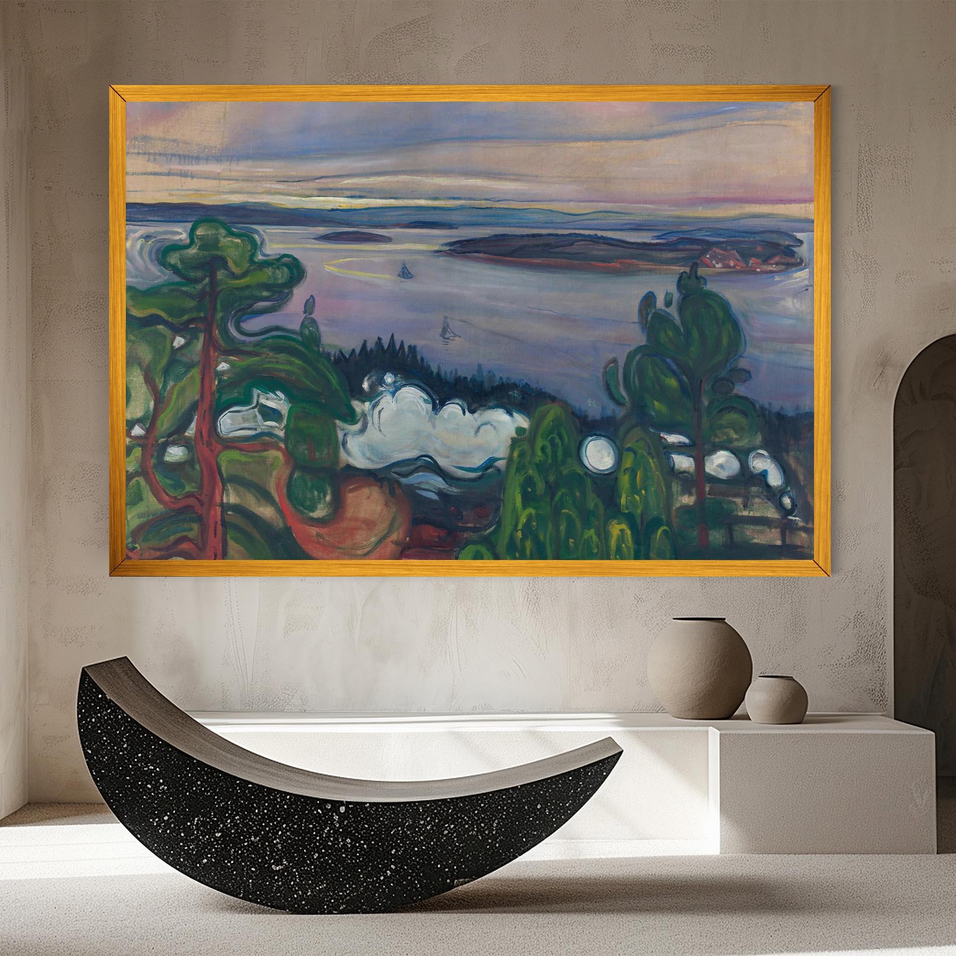 Картина на платно Train Smoke mockup 8