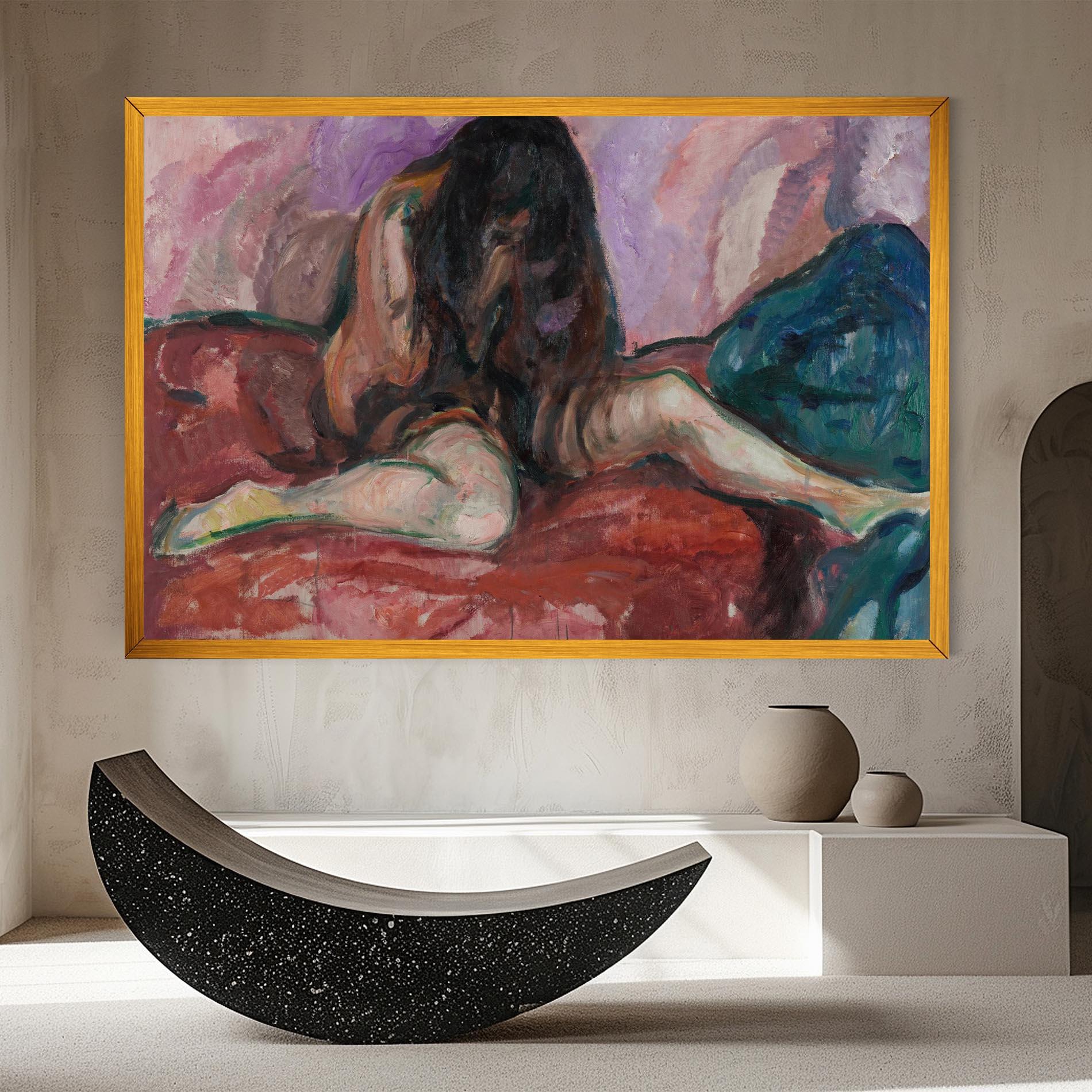 Картина на платно Weeping Nude mockup 8