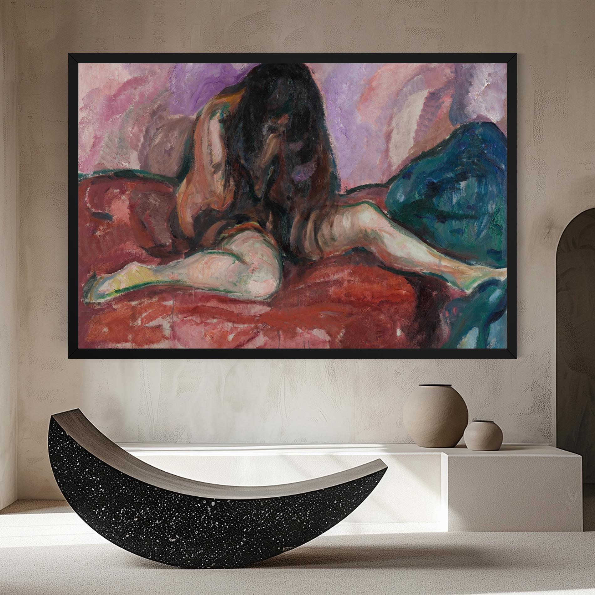 Картина на платно Weeping Nude mockup 8