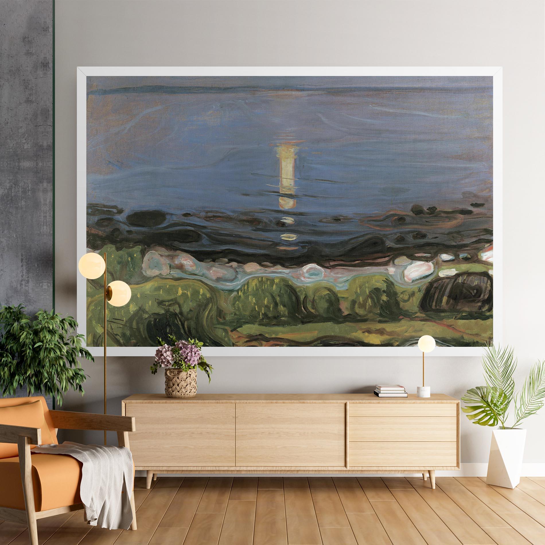 Картина на платно Summer Night Beach mockup 9