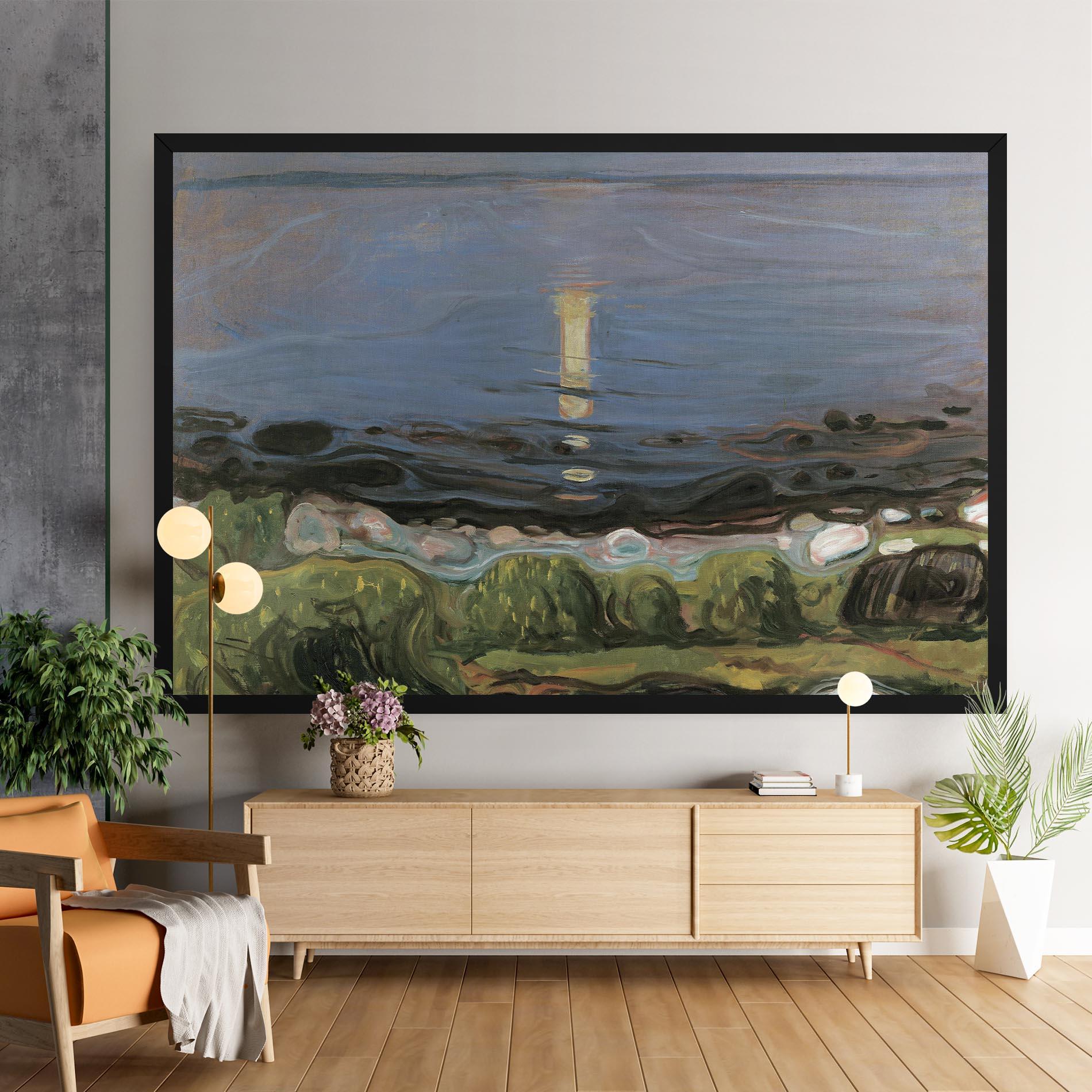 Картина на платно Summer Night Beach mockup 9