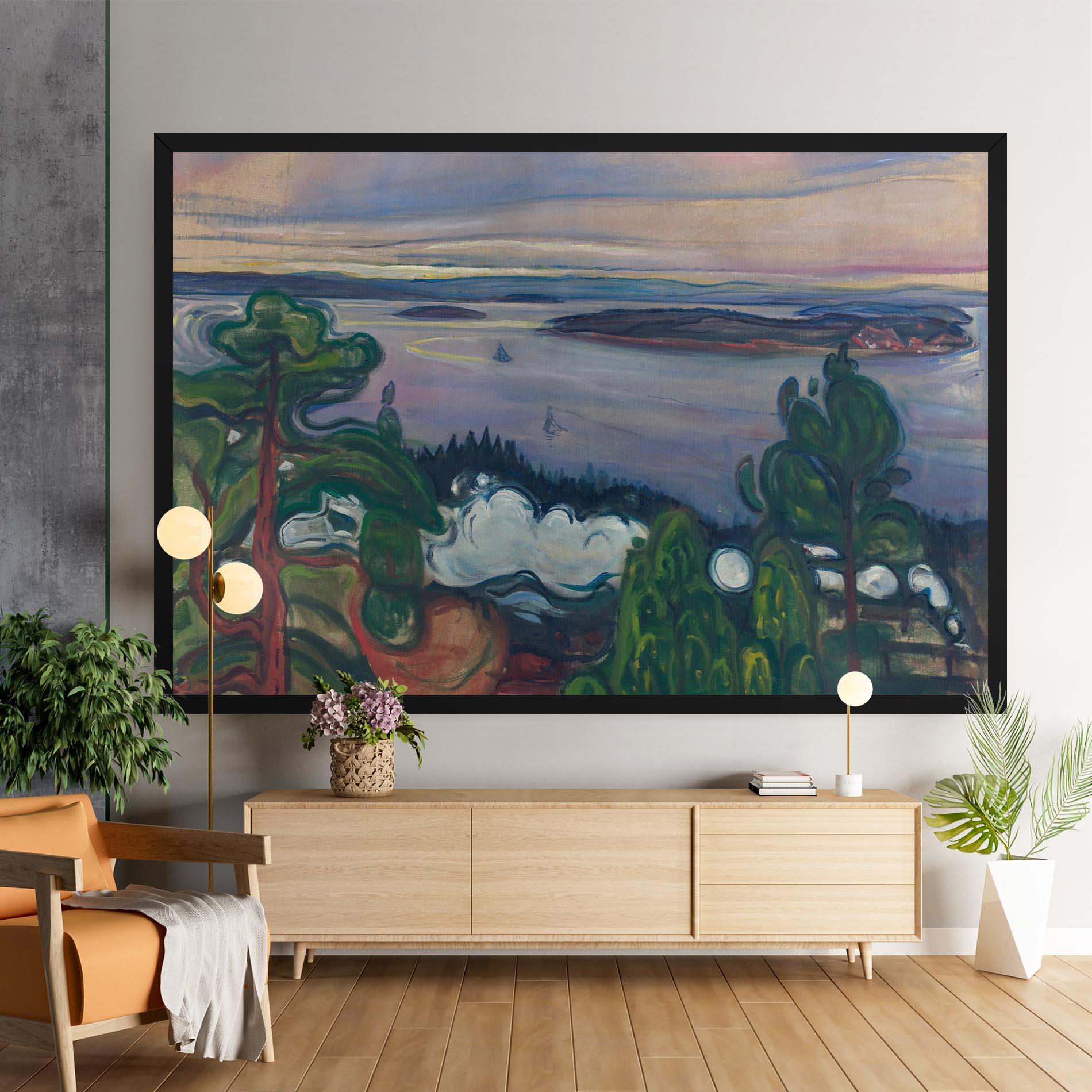 Картина на платно Train Smoke mockup 9