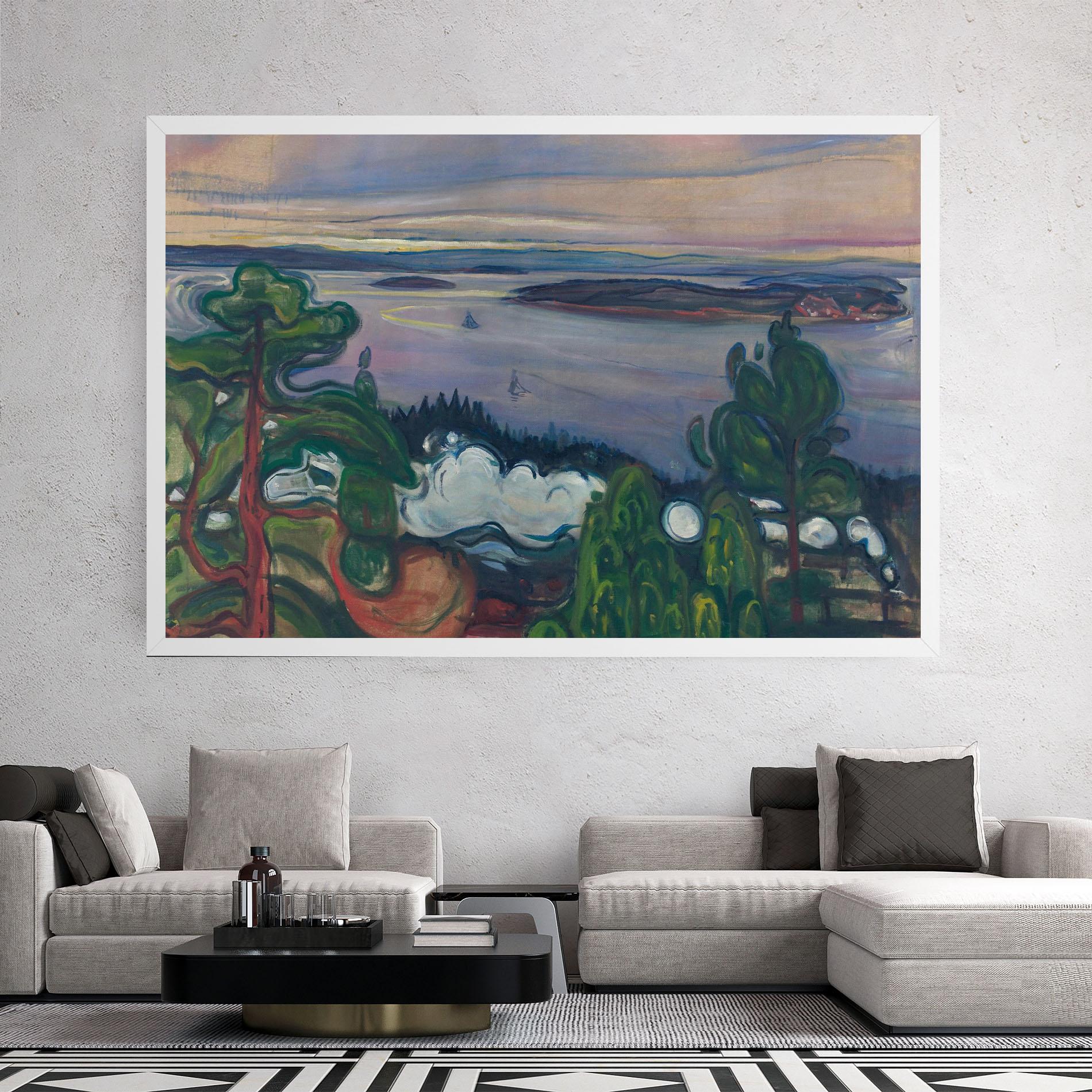 Картина на платно Train Smoke mockup 2