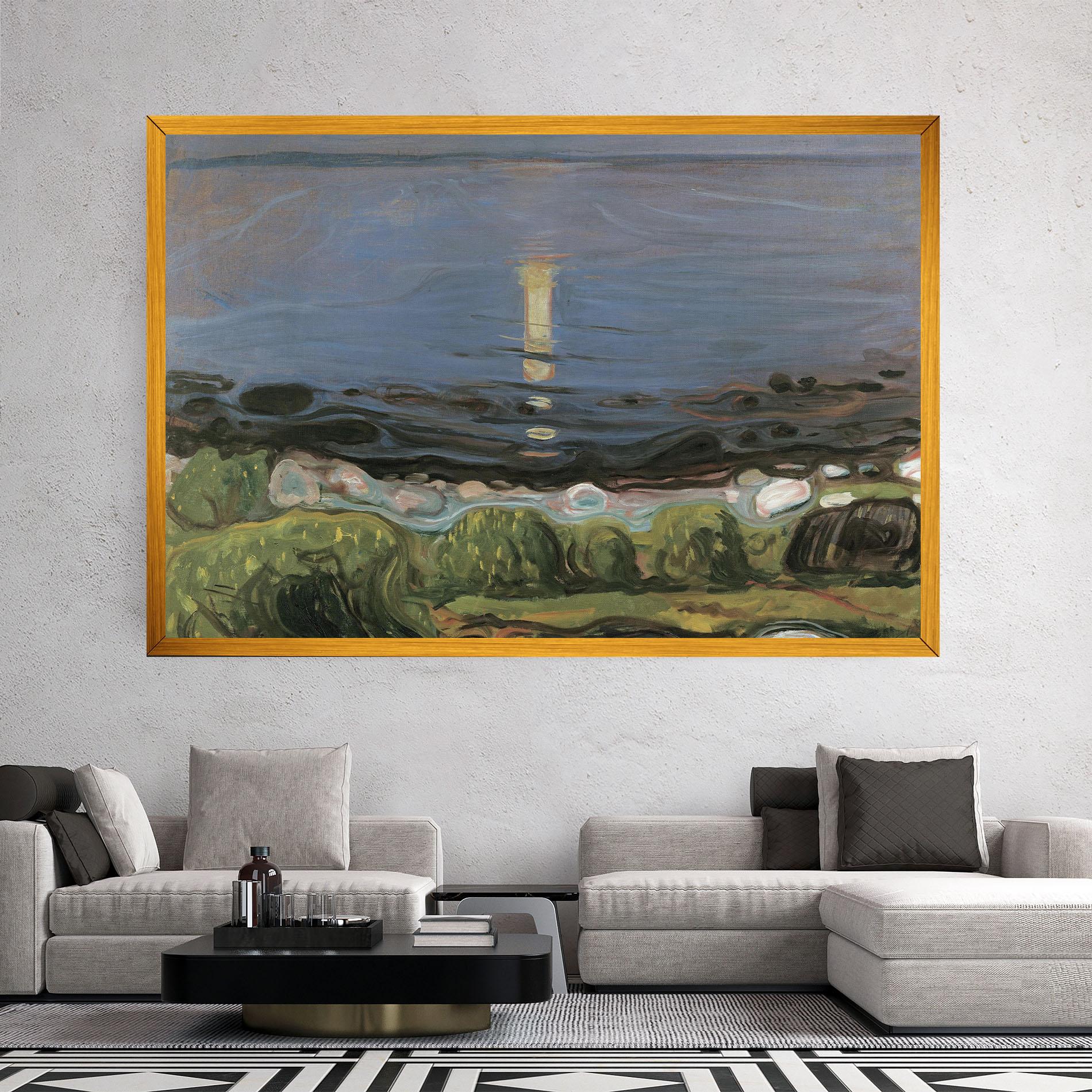 Картина на платно Summer Night Beach mockup 2